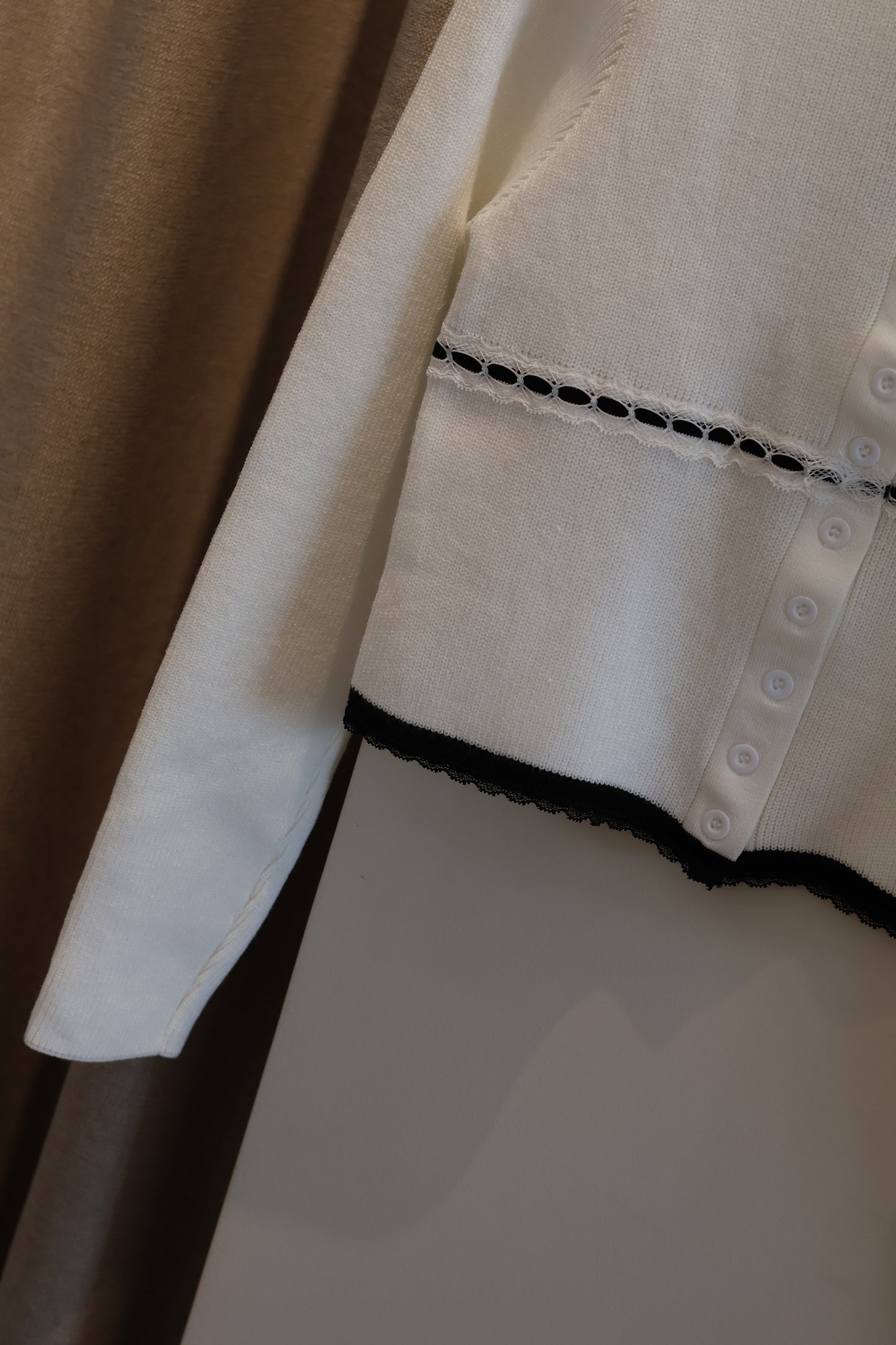 White sweater w/ black accent