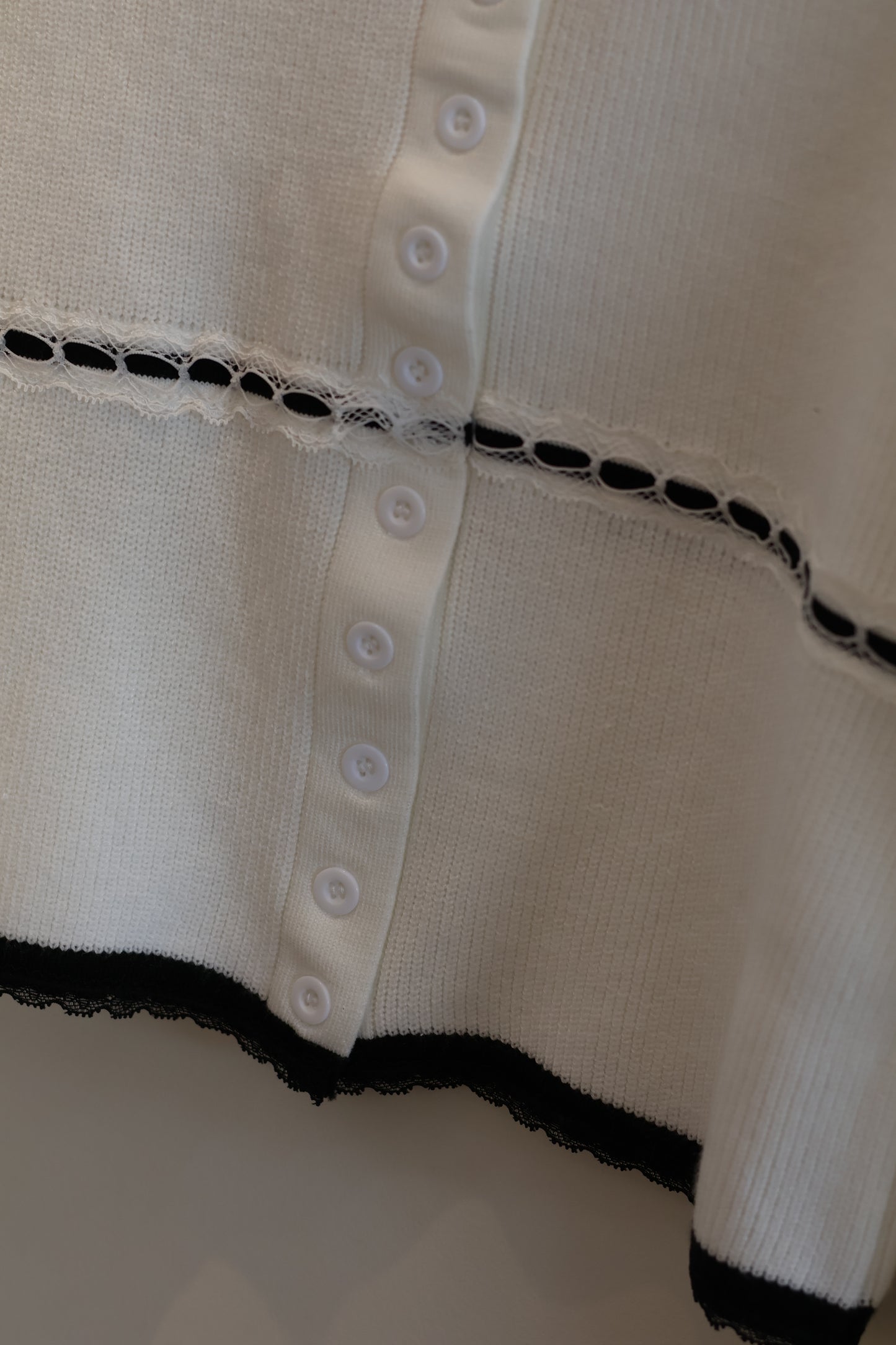 White sweater w/ black accent