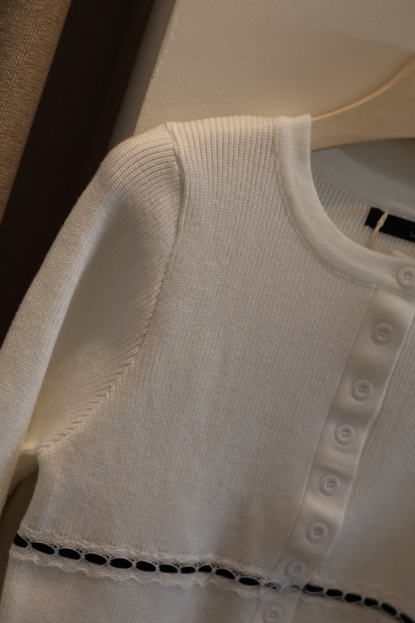 White sweater w/ black accent