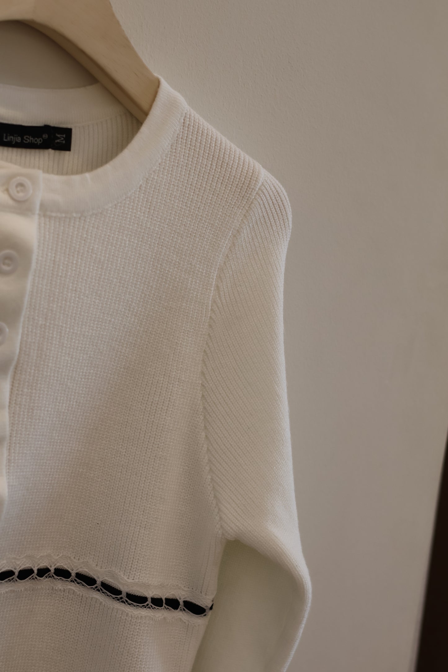 White sweater w/ black accent