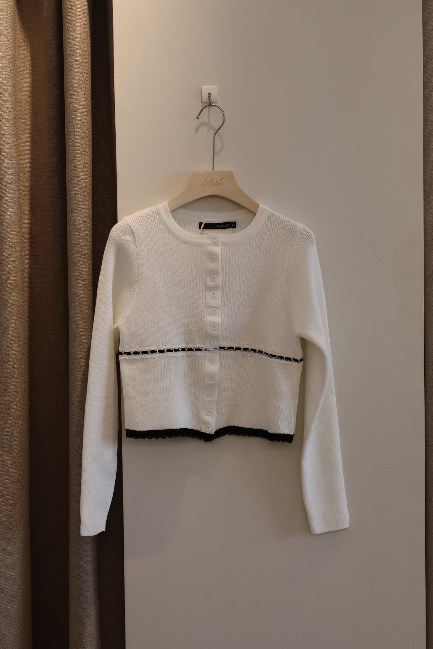 White sweater w/ black accent