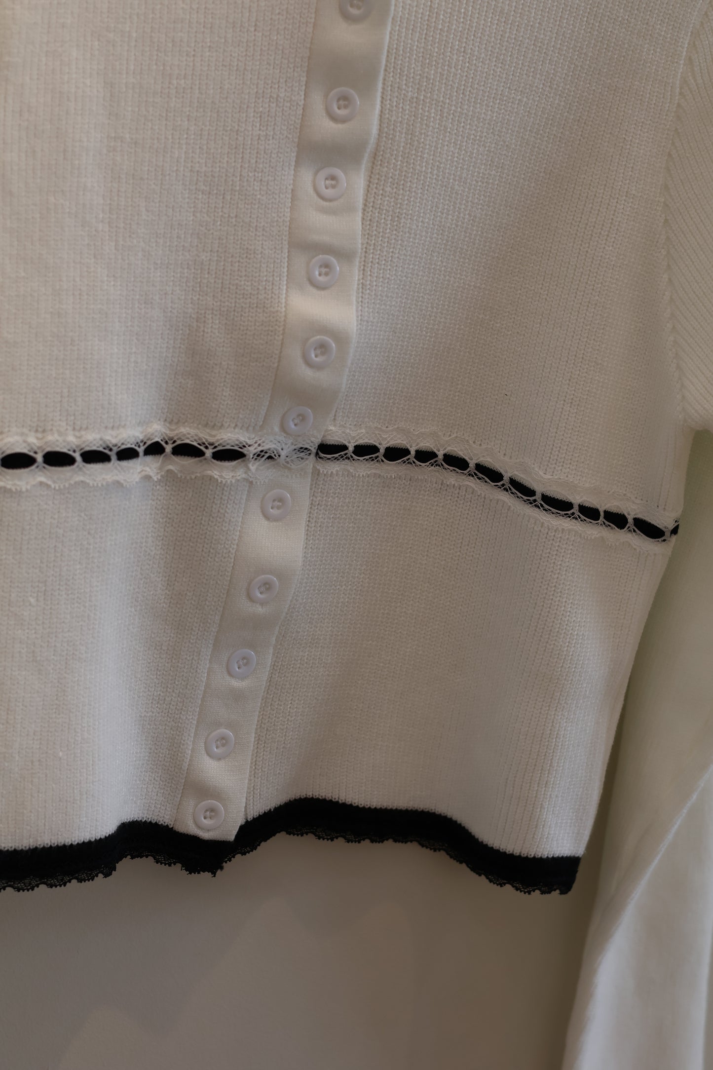 White sweater w/ black accent