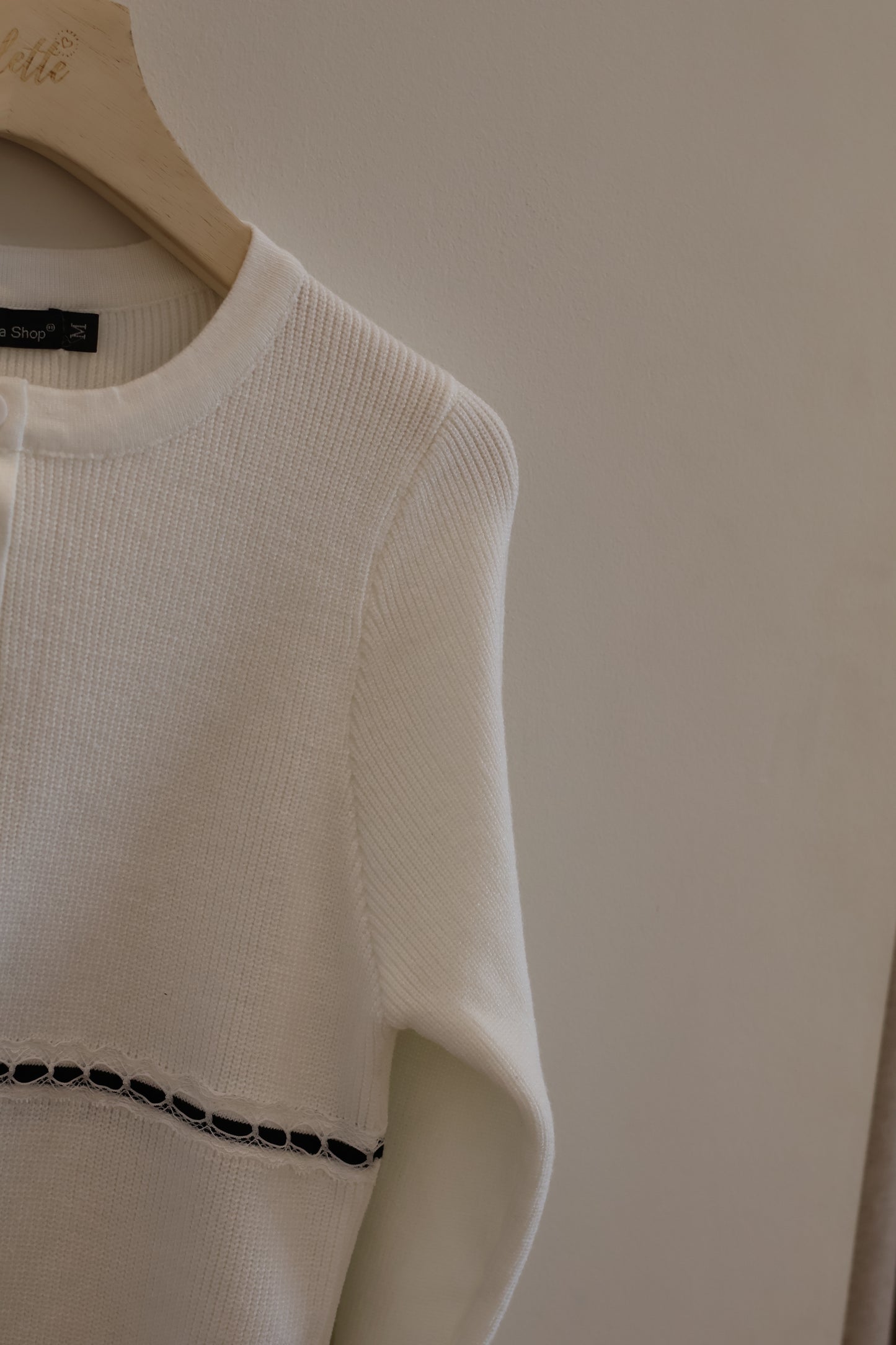 White sweater w/ black accent