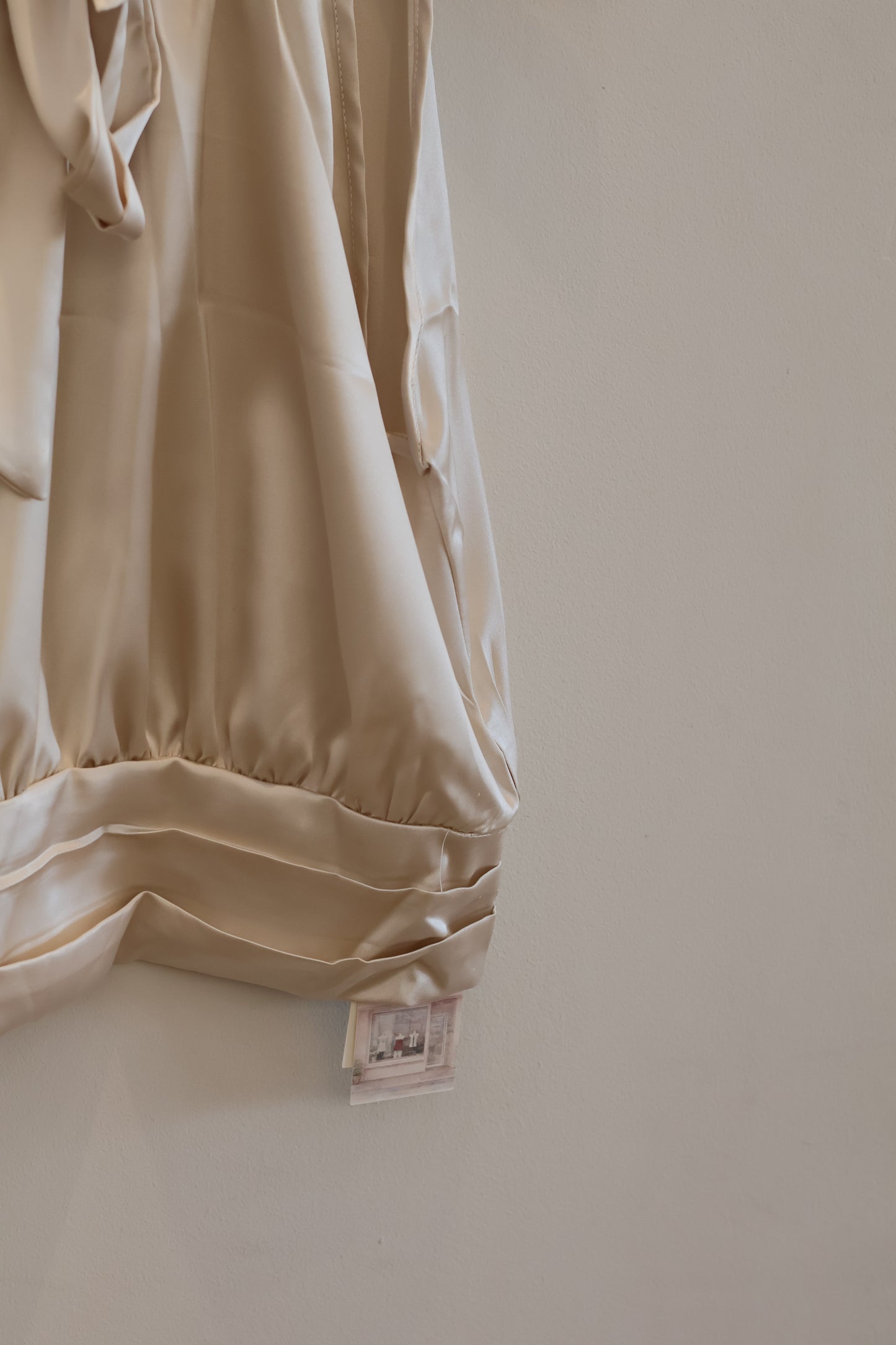Satin like halter tied top