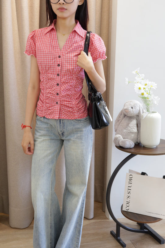 Runched detailed blouse