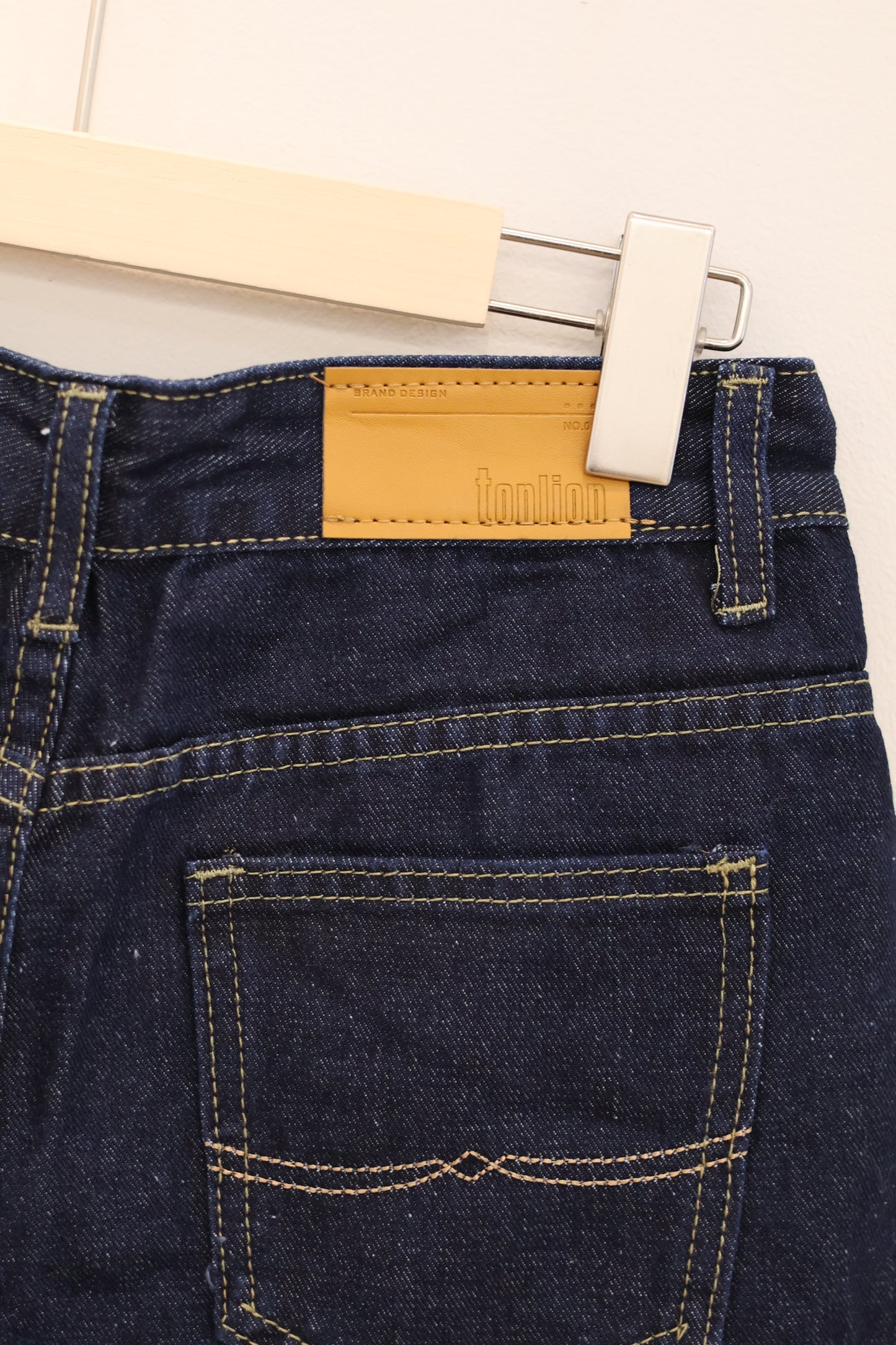 Dark toned denim shorts