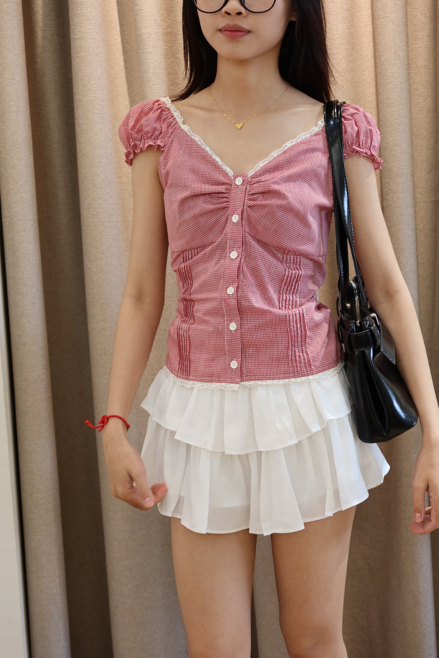 Gingham BM style top