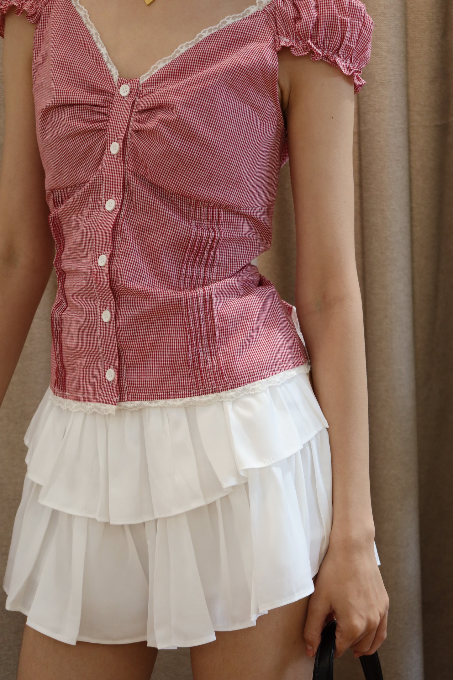 Gingham BM style top