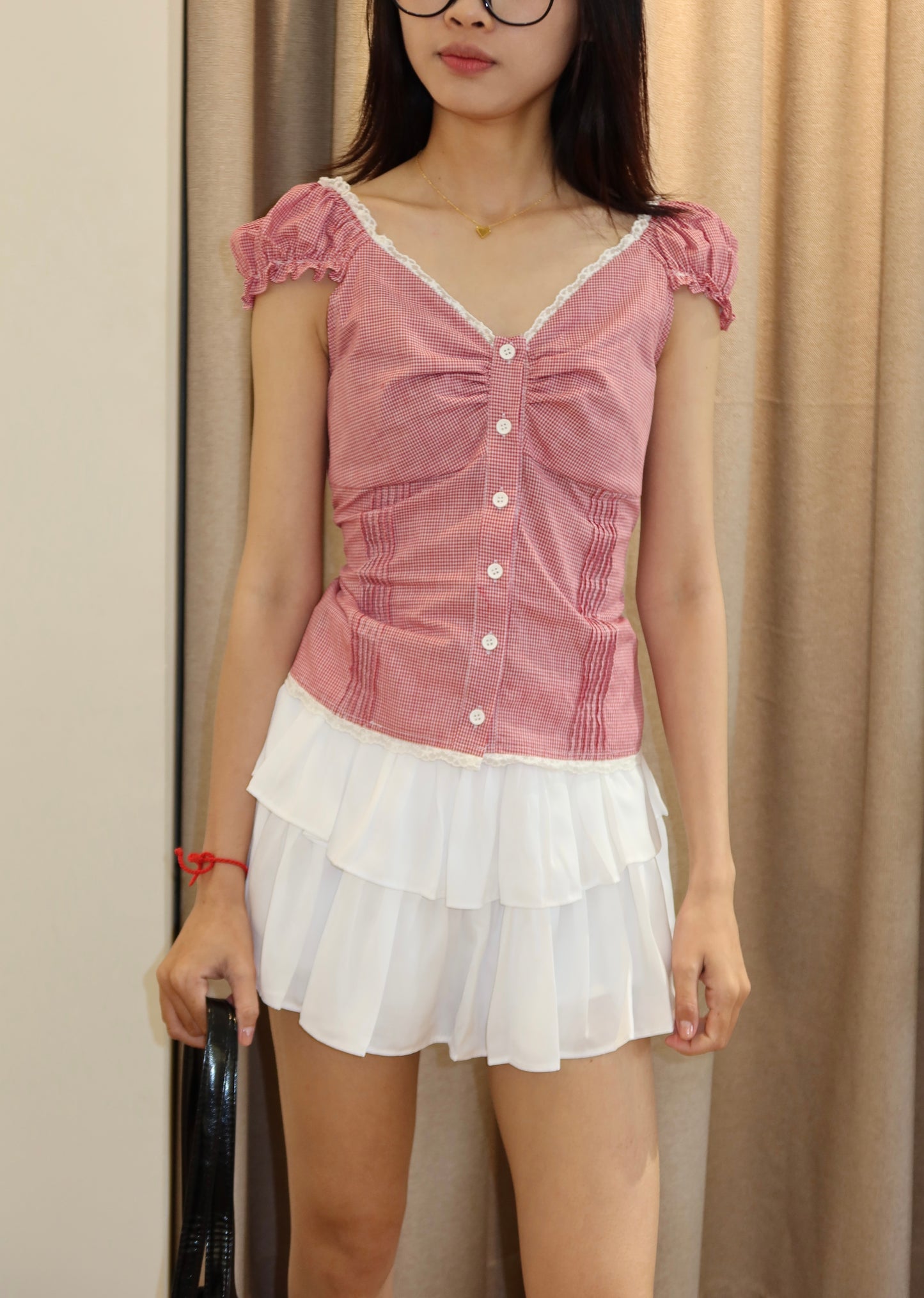 Gingham BM style top
