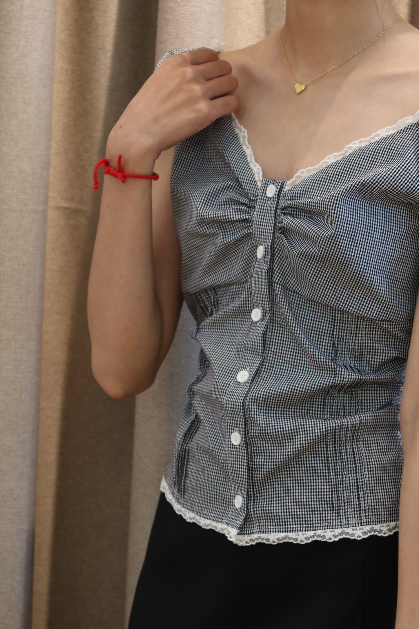 Gingham BM style top
