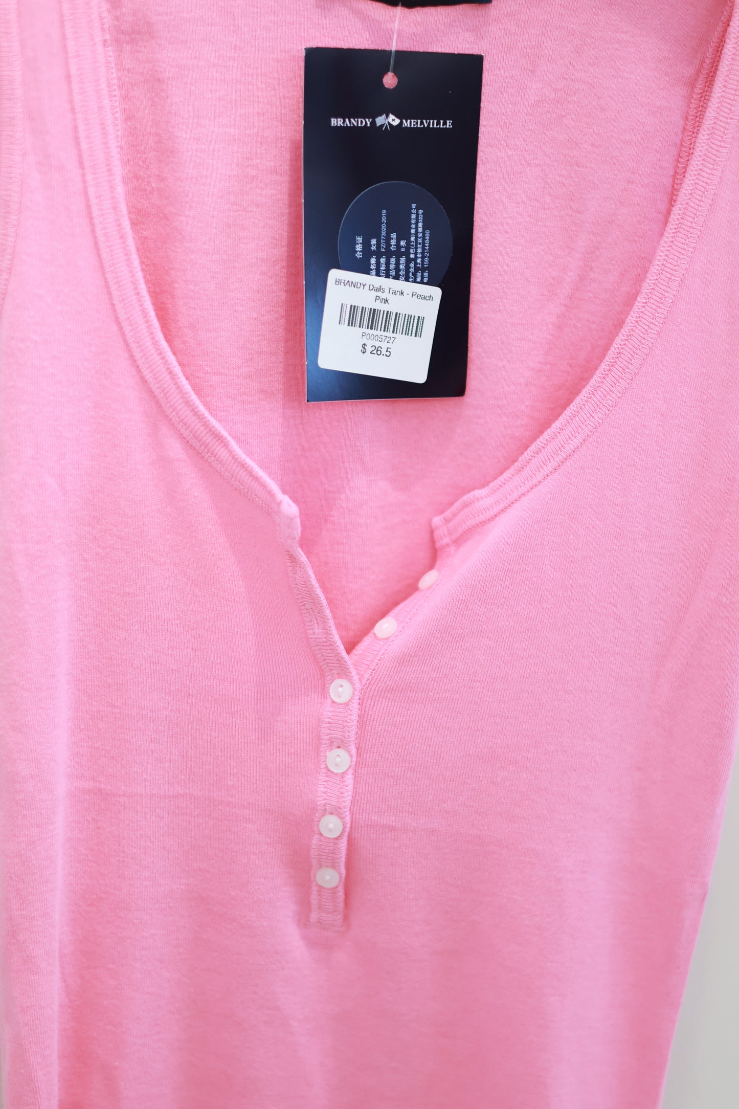 BRANDY Dails Tank - Peach Pink