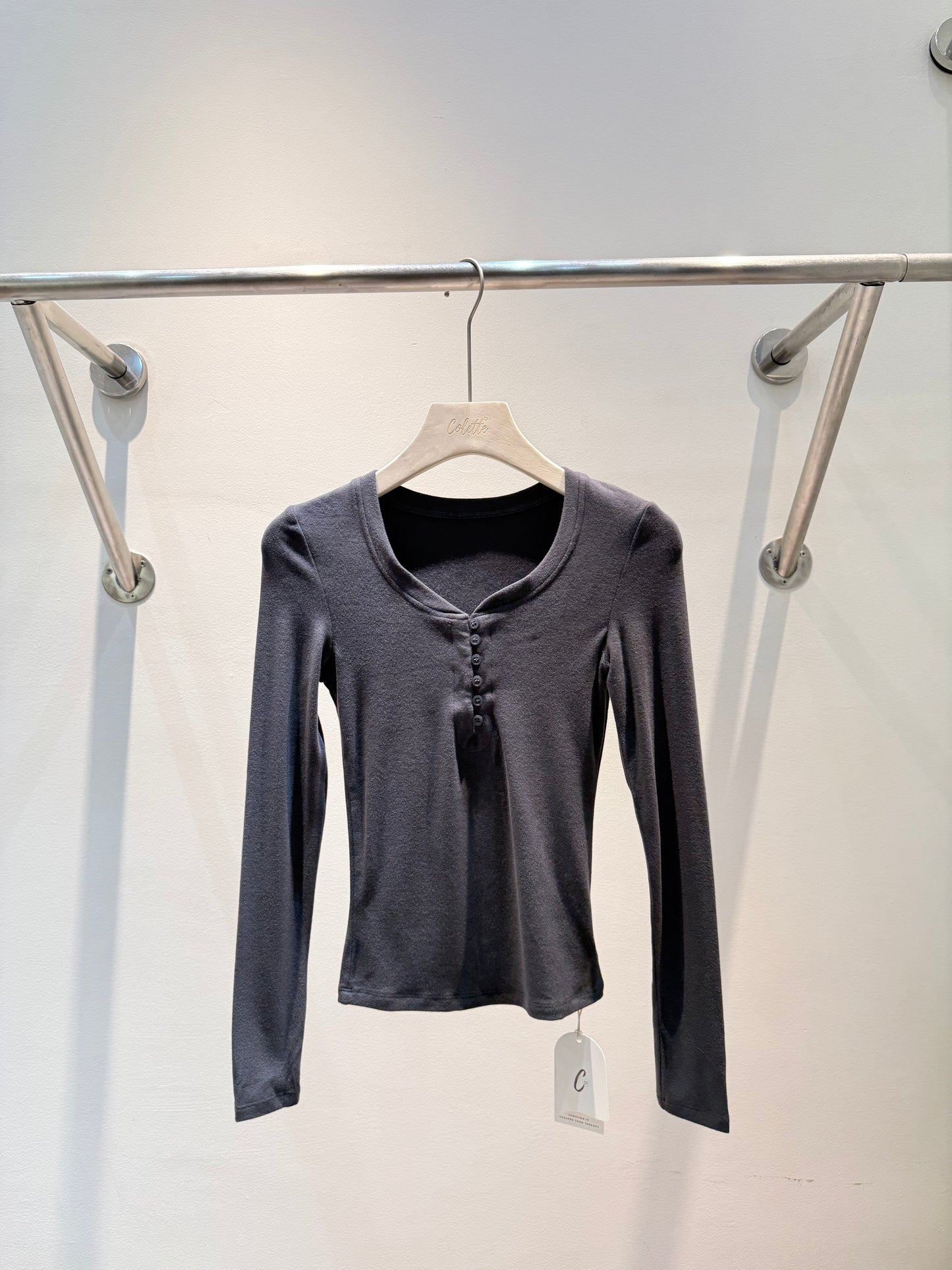Dark gray buttons long sleeve