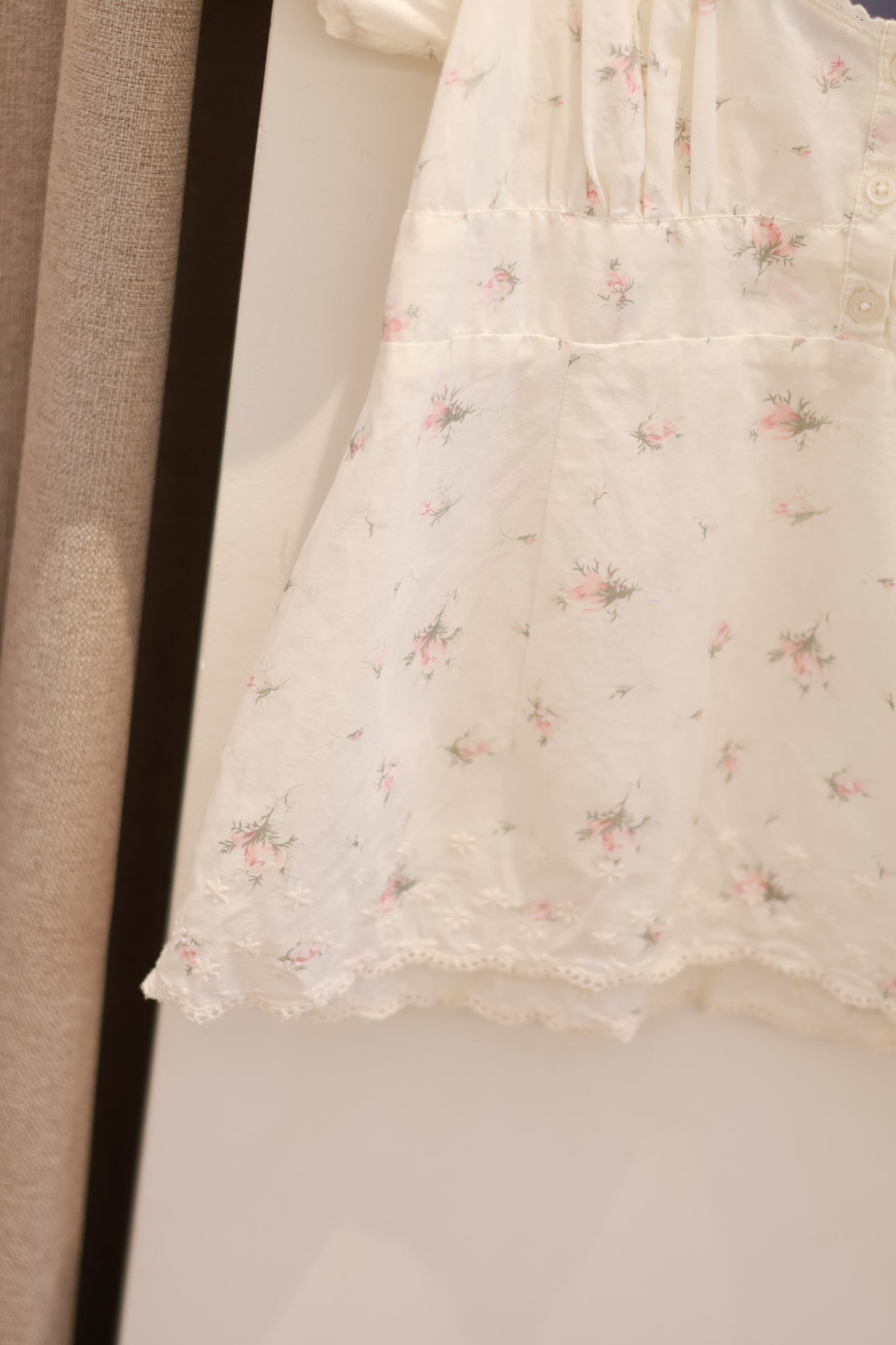 BRANDY Blair Floral Top - Ivory/S