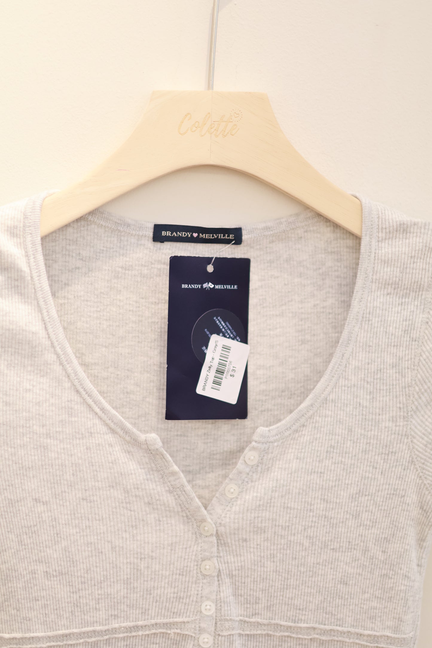 BRANDY Zelly Top - Gray/S