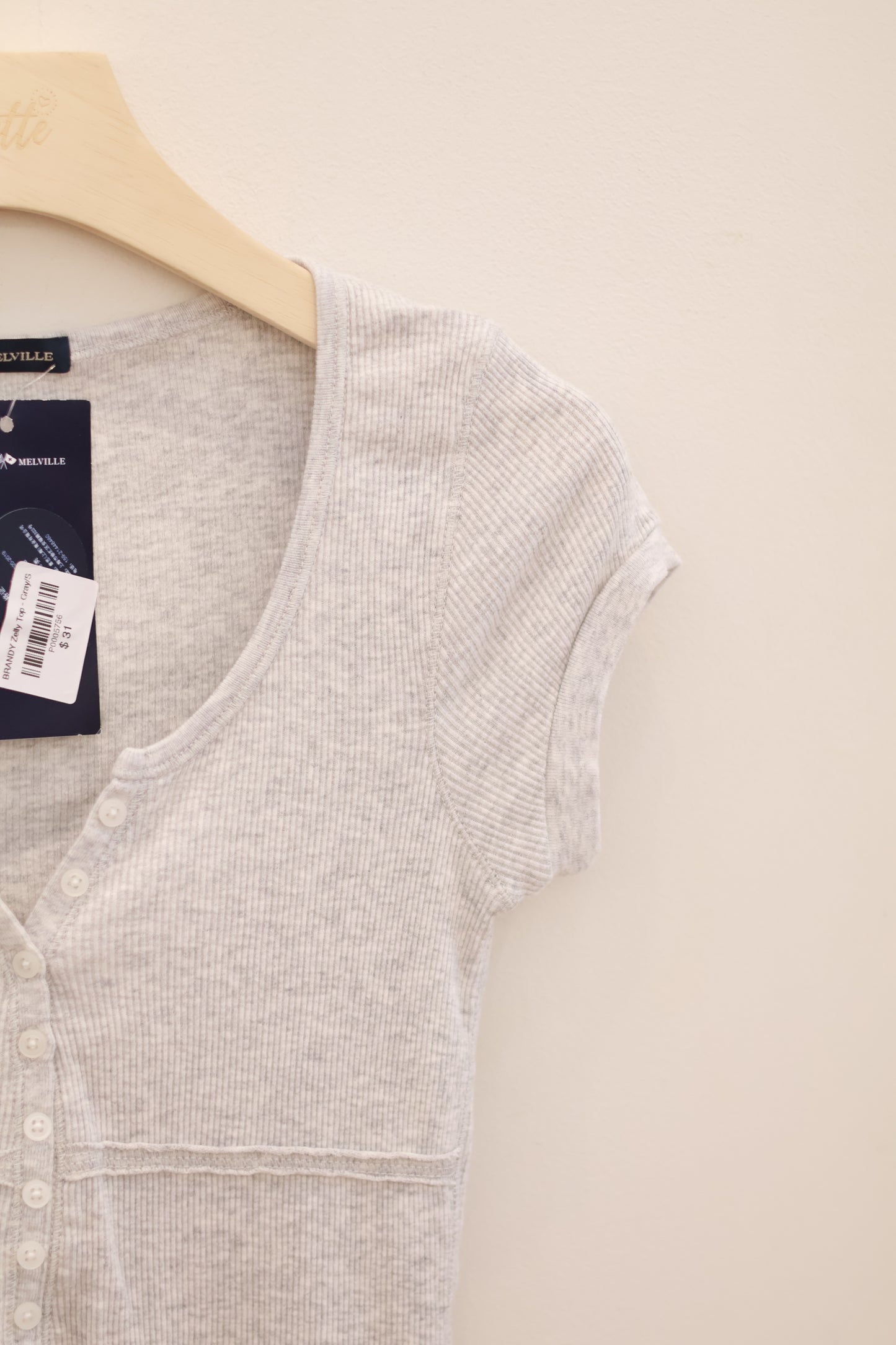 BRANDY Zelly Top - Gray/S