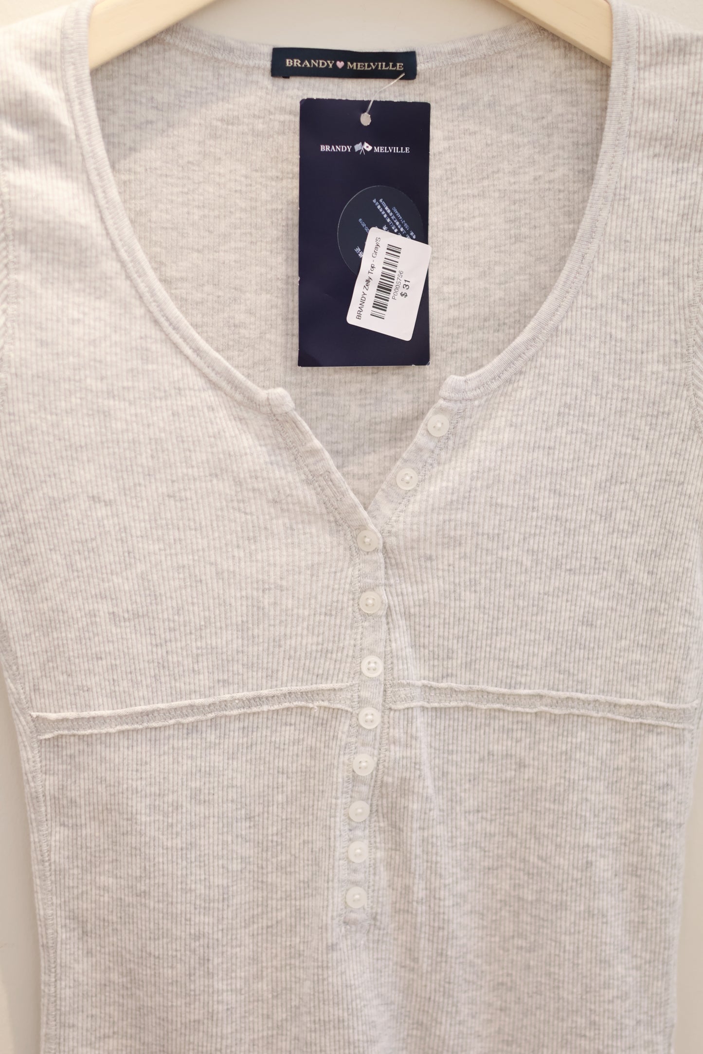 BRANDY Zelly Top - Gray/S