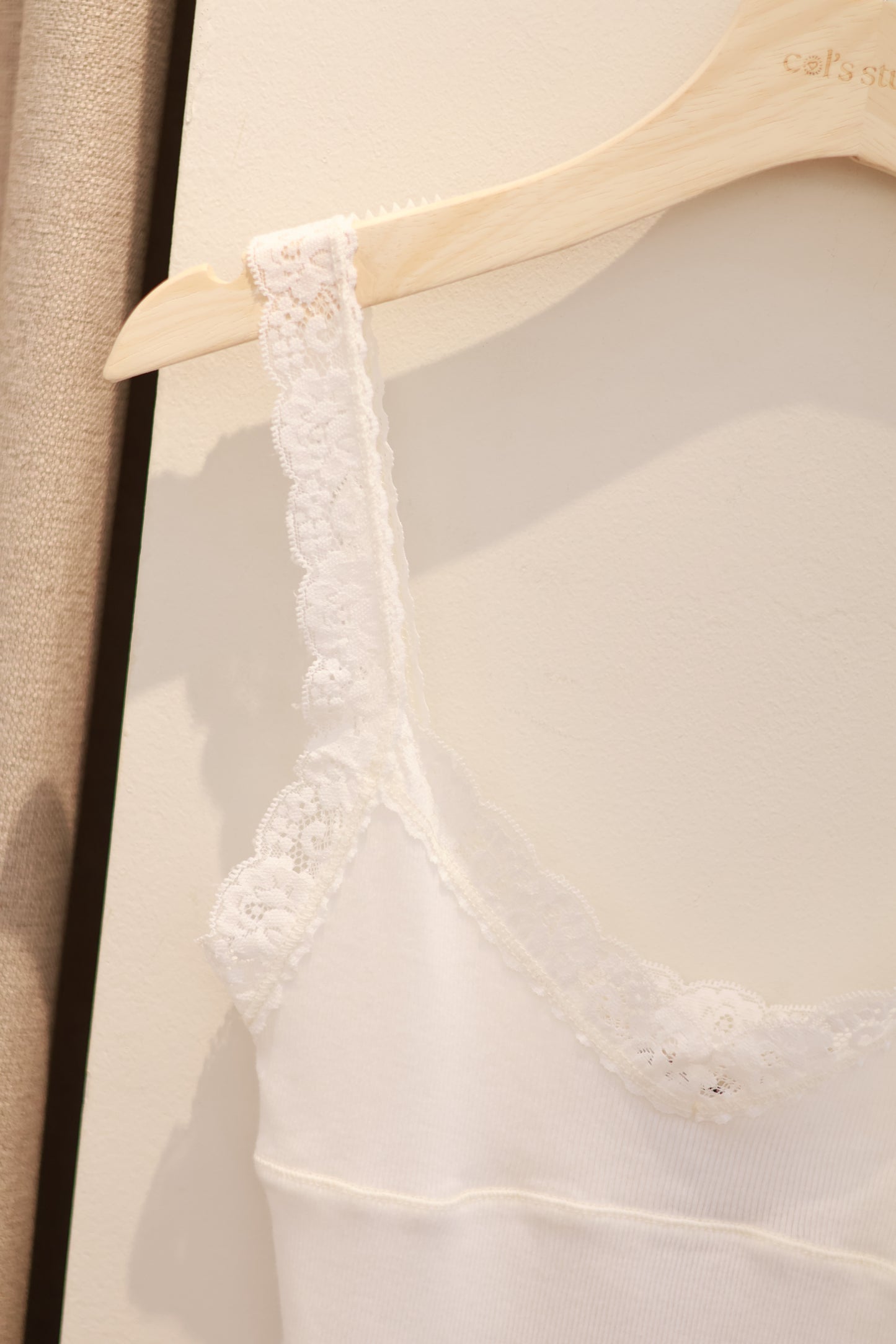 BRANDY Skylar Lace Tank - White
