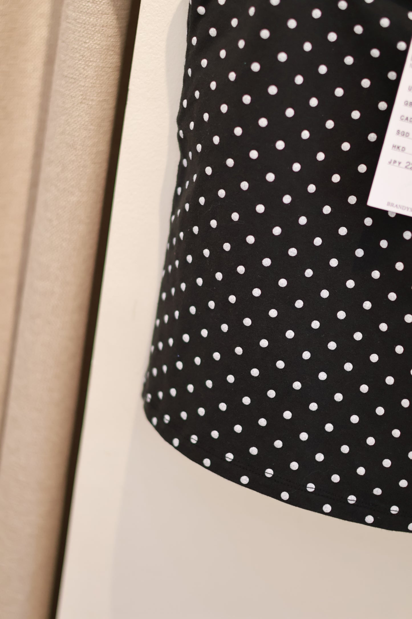 BRANDY Skyler Polka Dots Tank - Black