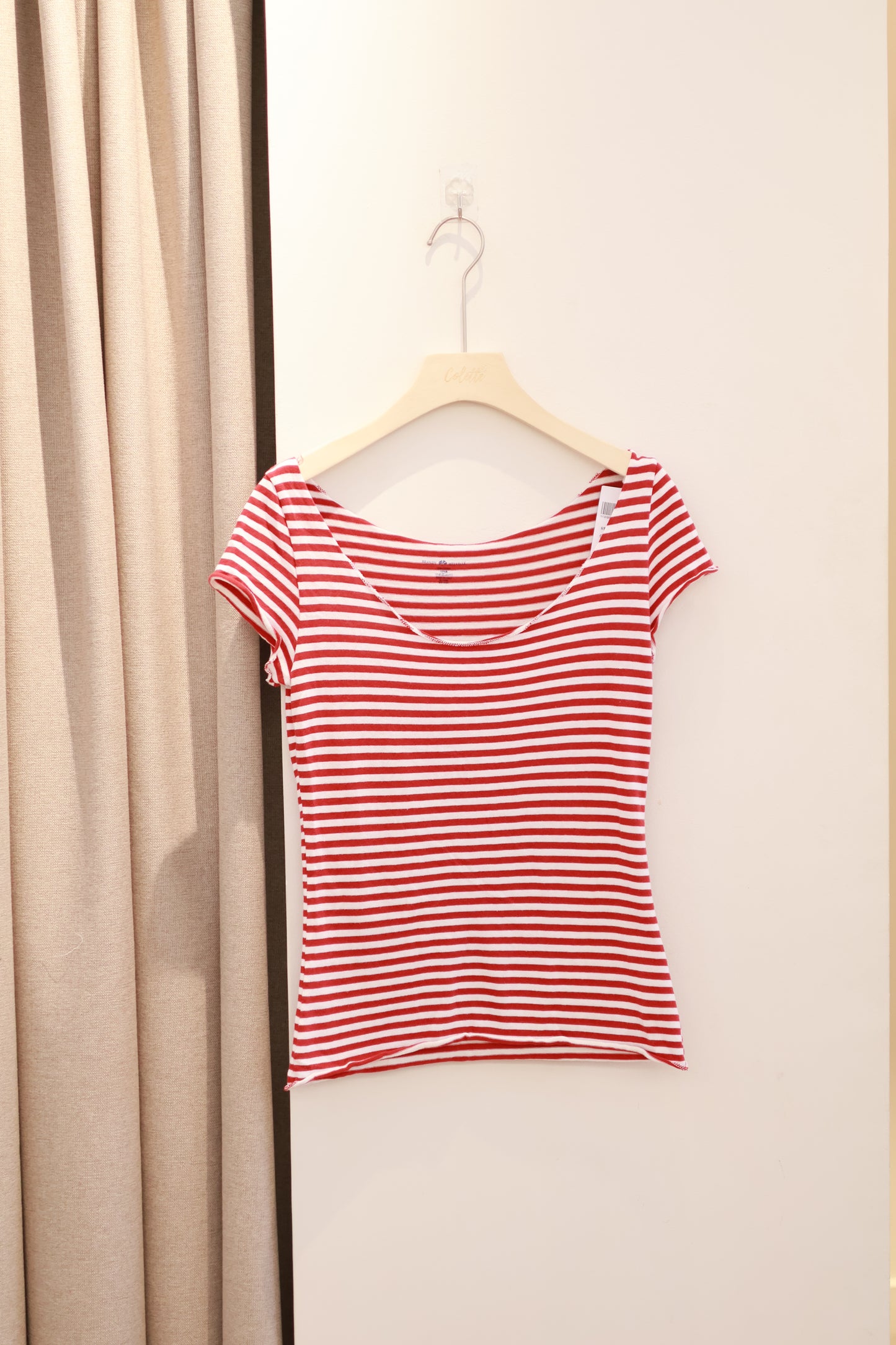 BRANDY McKenna Striped Top - White/S