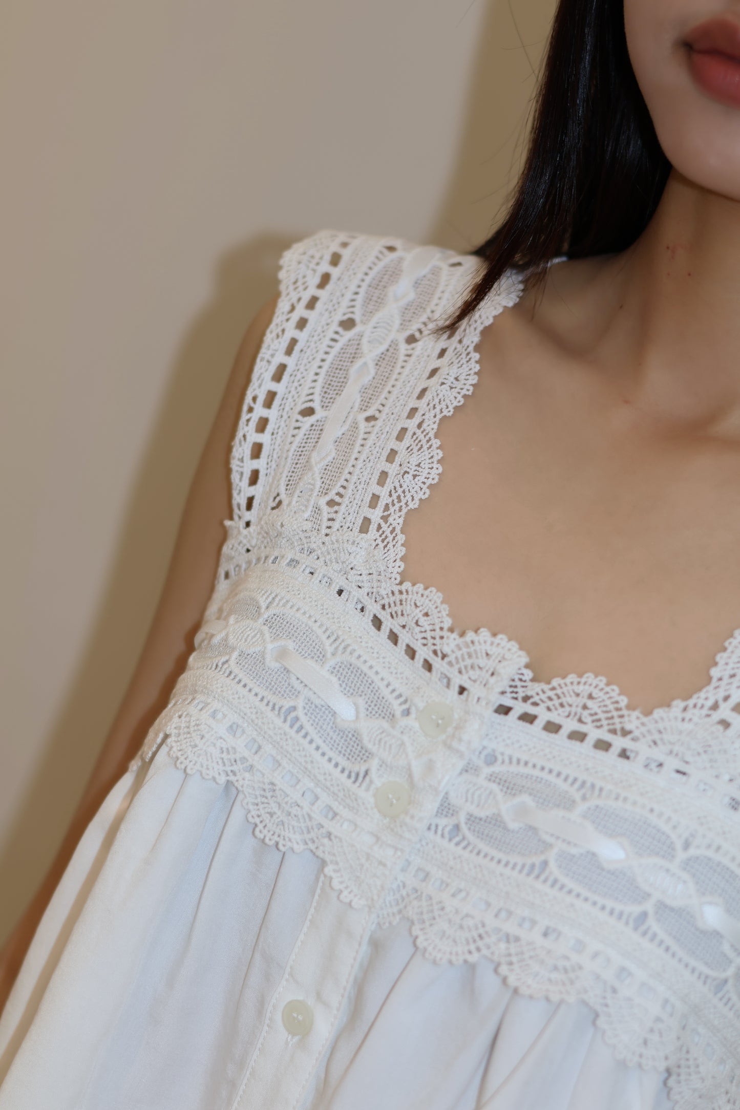 White embroidered flowy top
