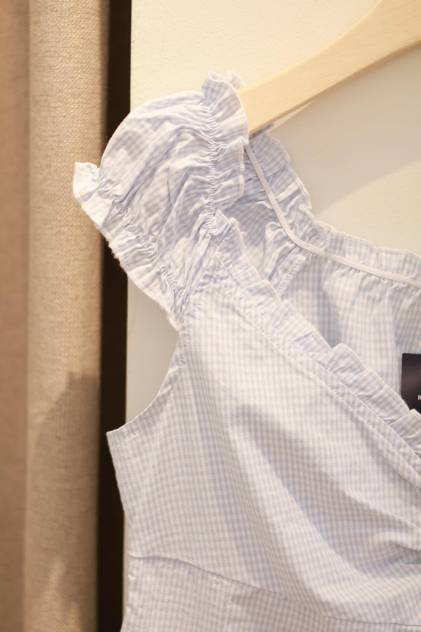 BRANDY Elena Gingham Top - Blue/S