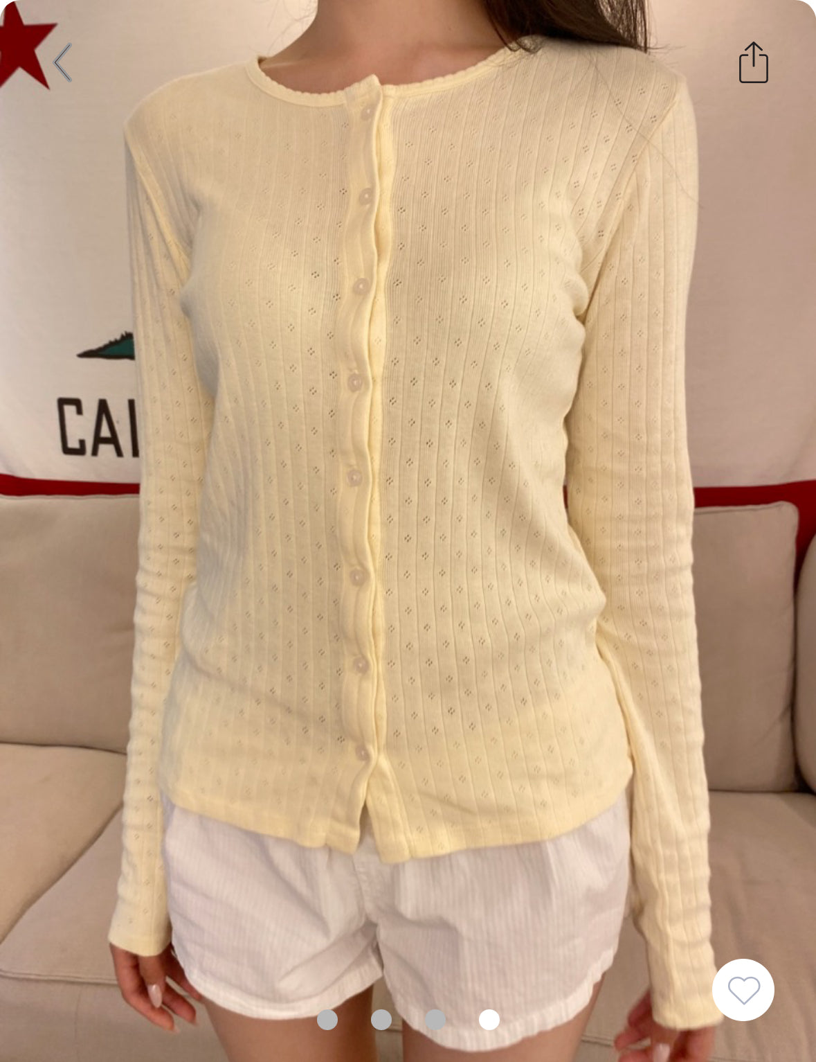 BRANDY Zelly Eyelet Top - Yellow