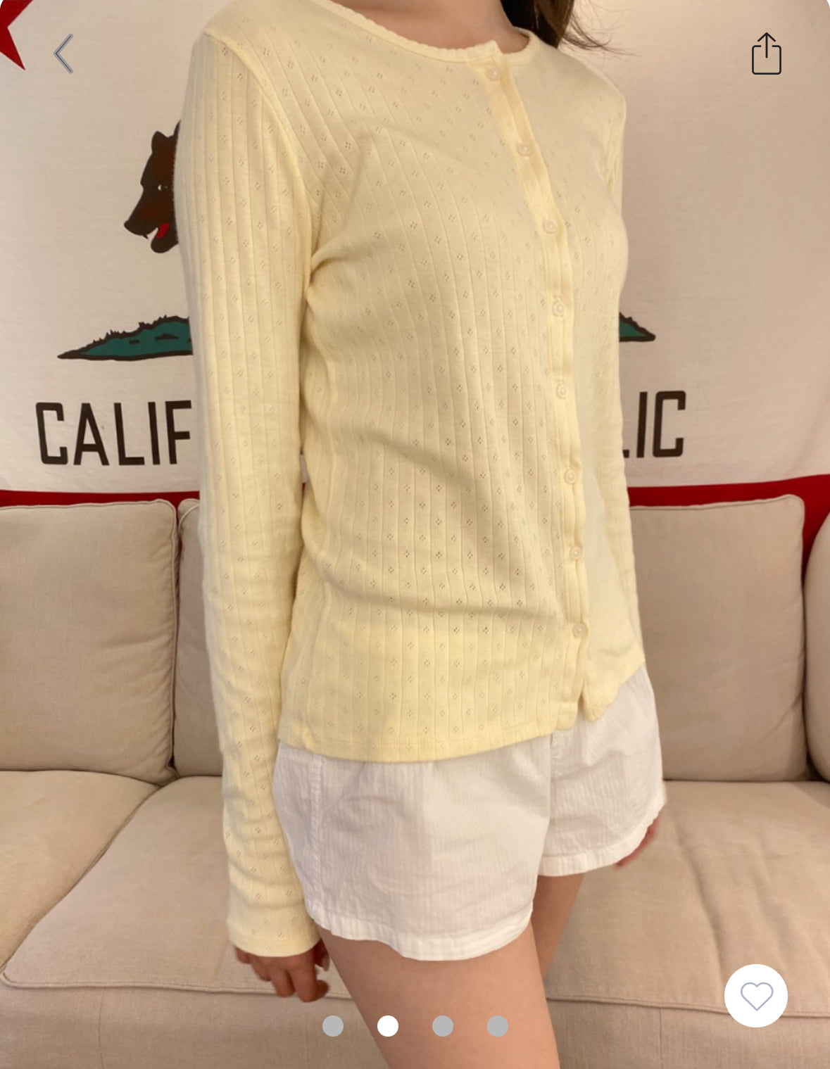 BRANDY Zelly Eyelet Top - Yellow