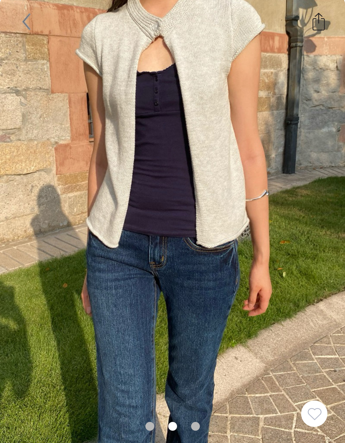 BRANDY Sara Top - Light Grey