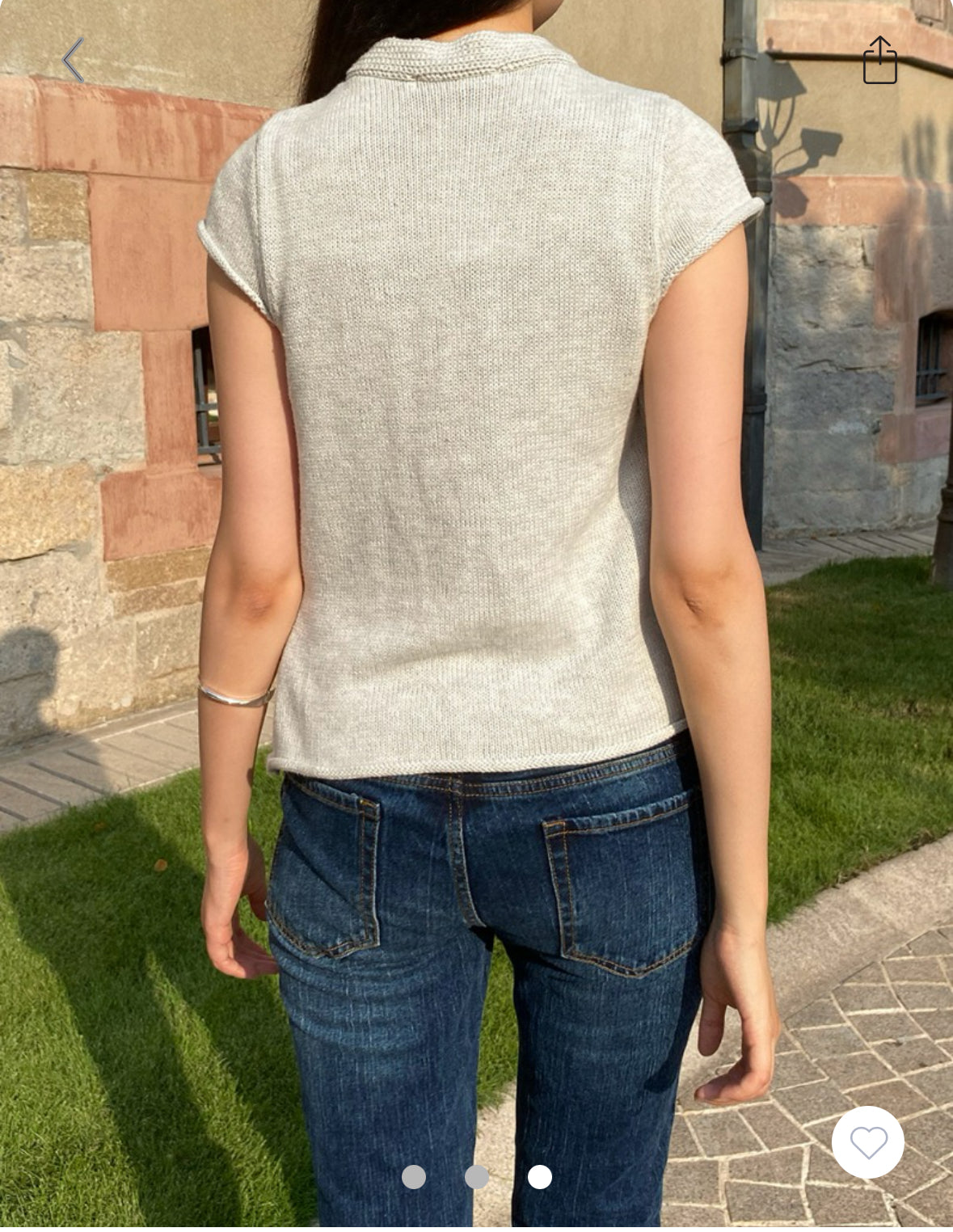 BRANDY Sara Top - Light Grey