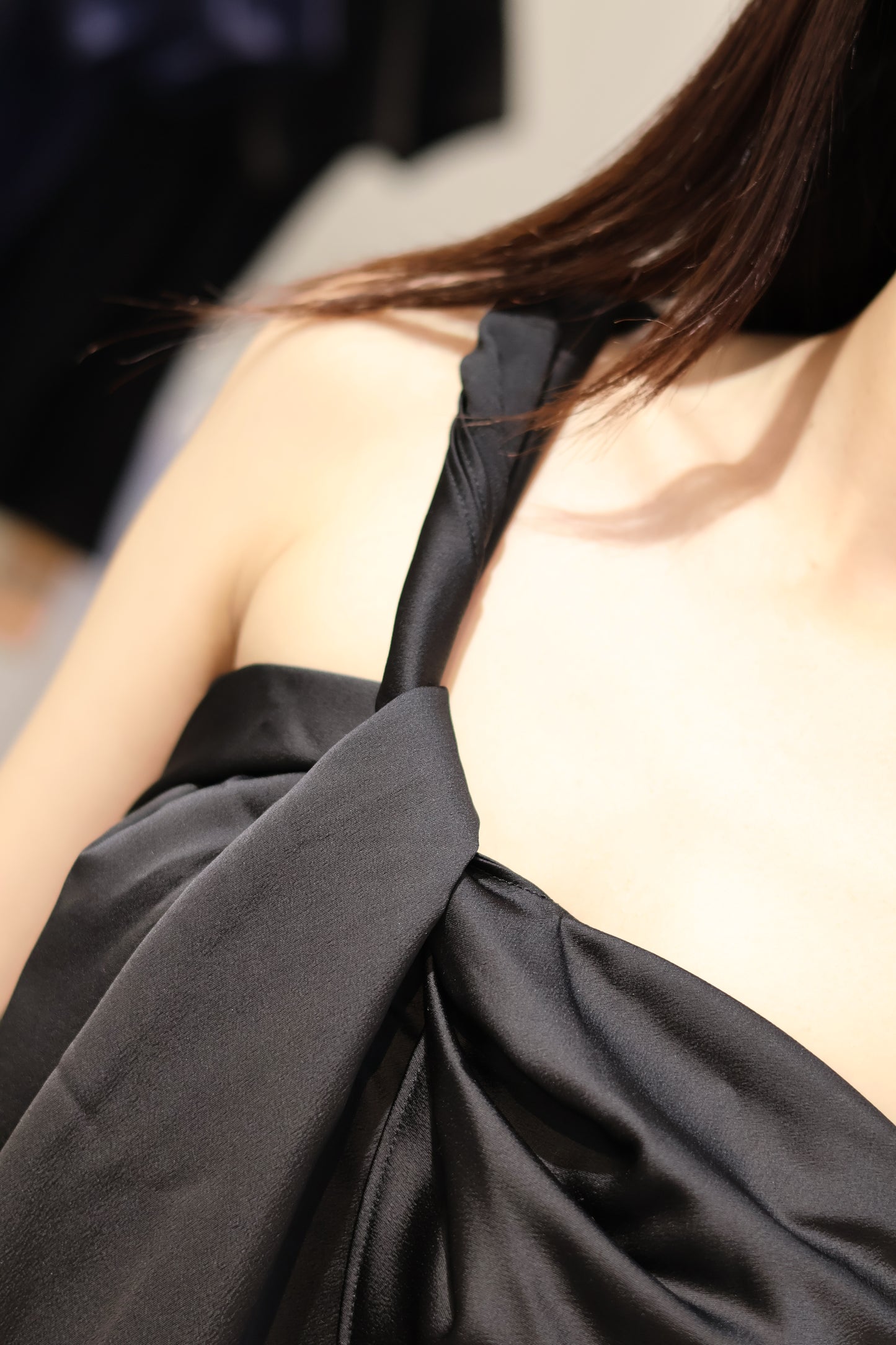 ASYM SATIN FLOWY TOP