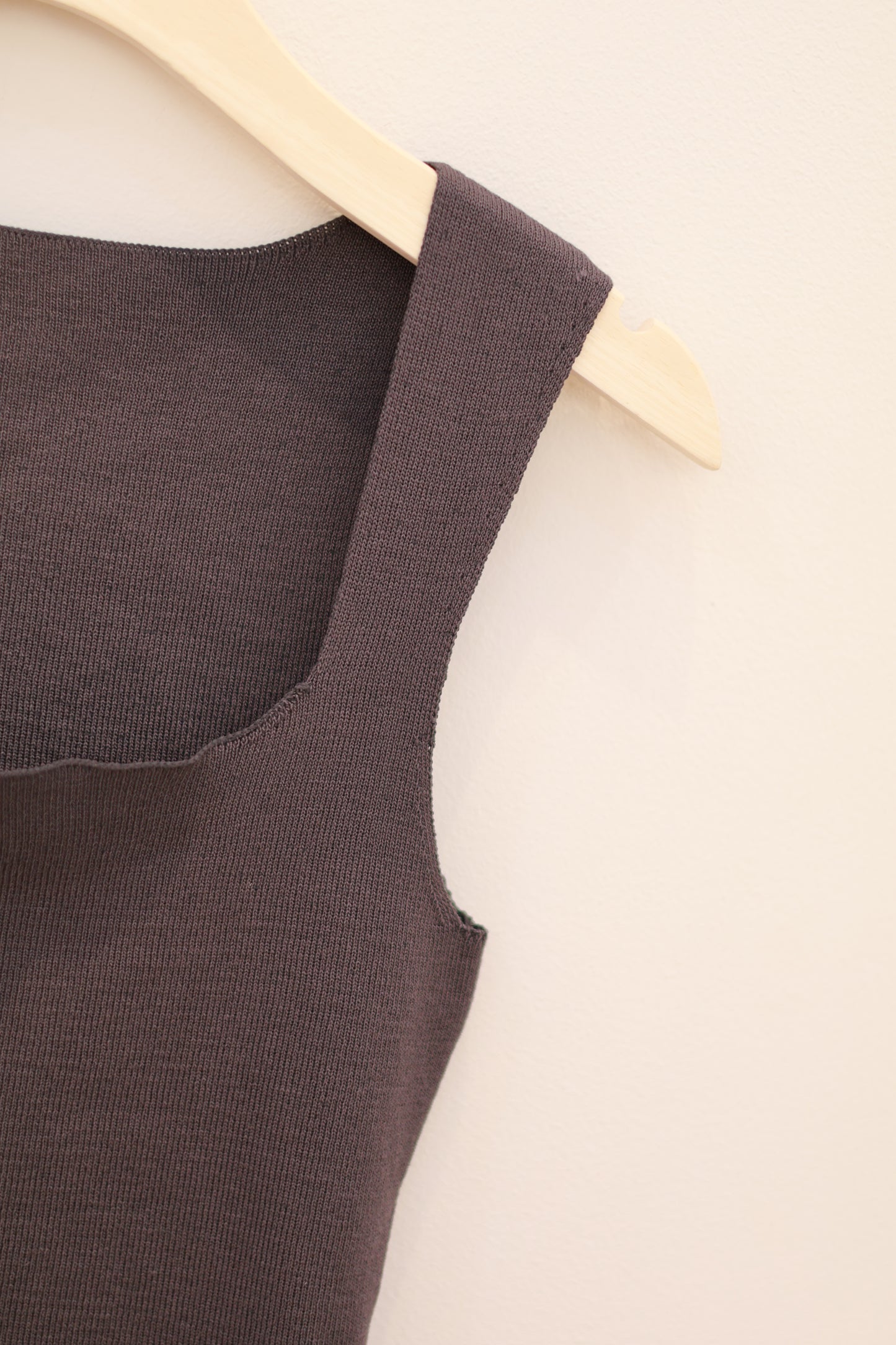 Knitted Square Neck Tank Top