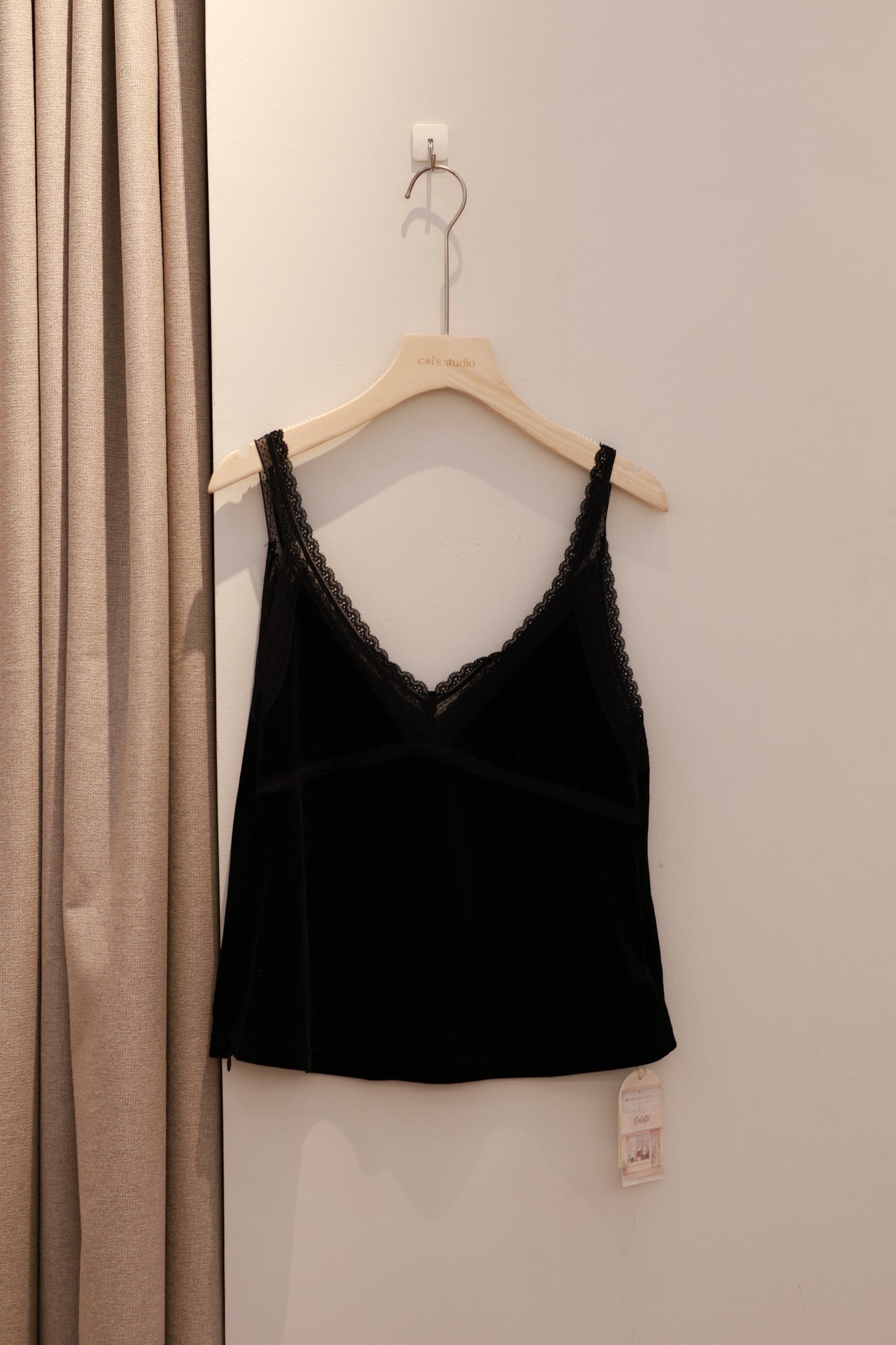 Velvet lace tank top