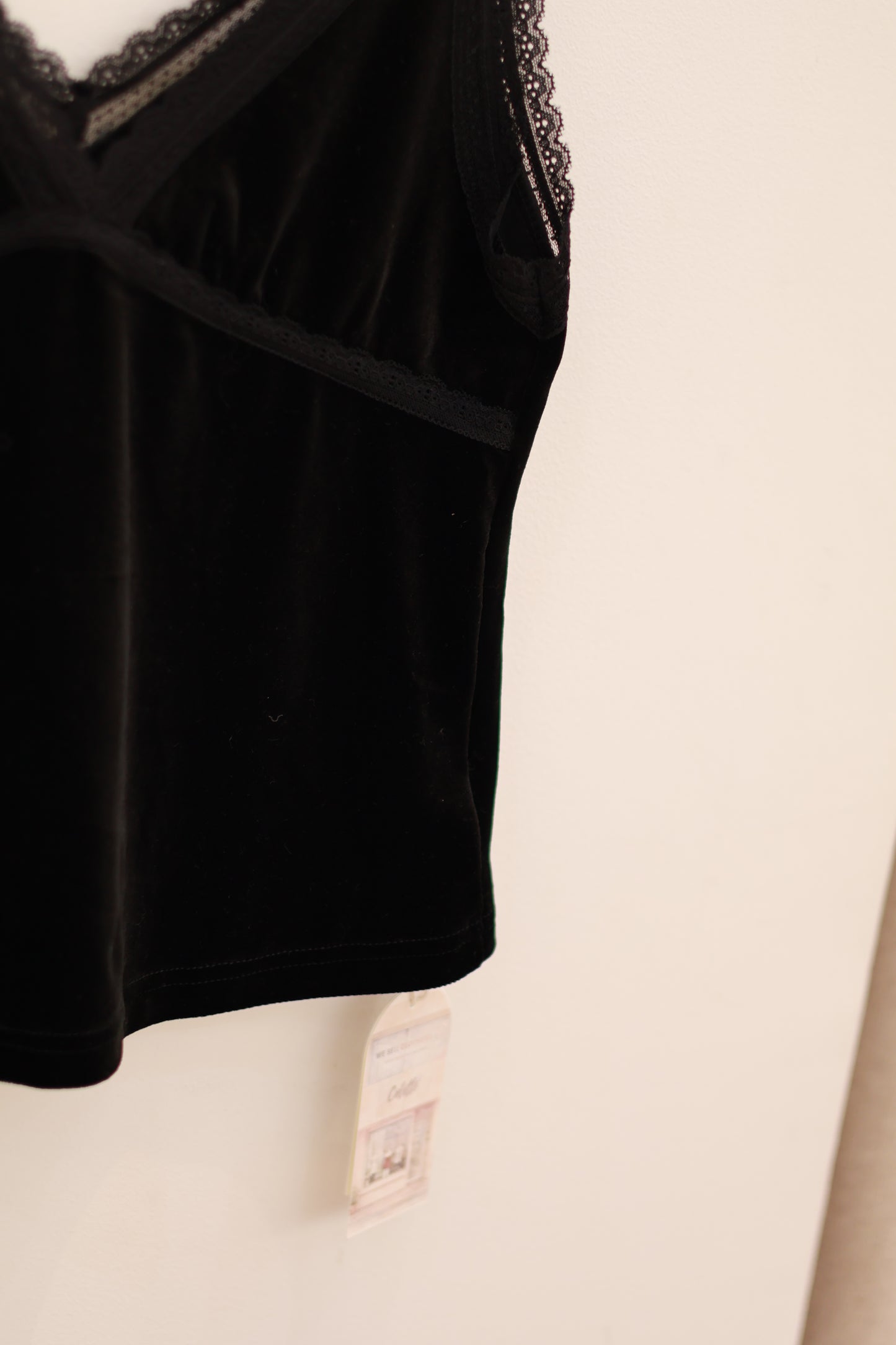 Velvet lace tank top