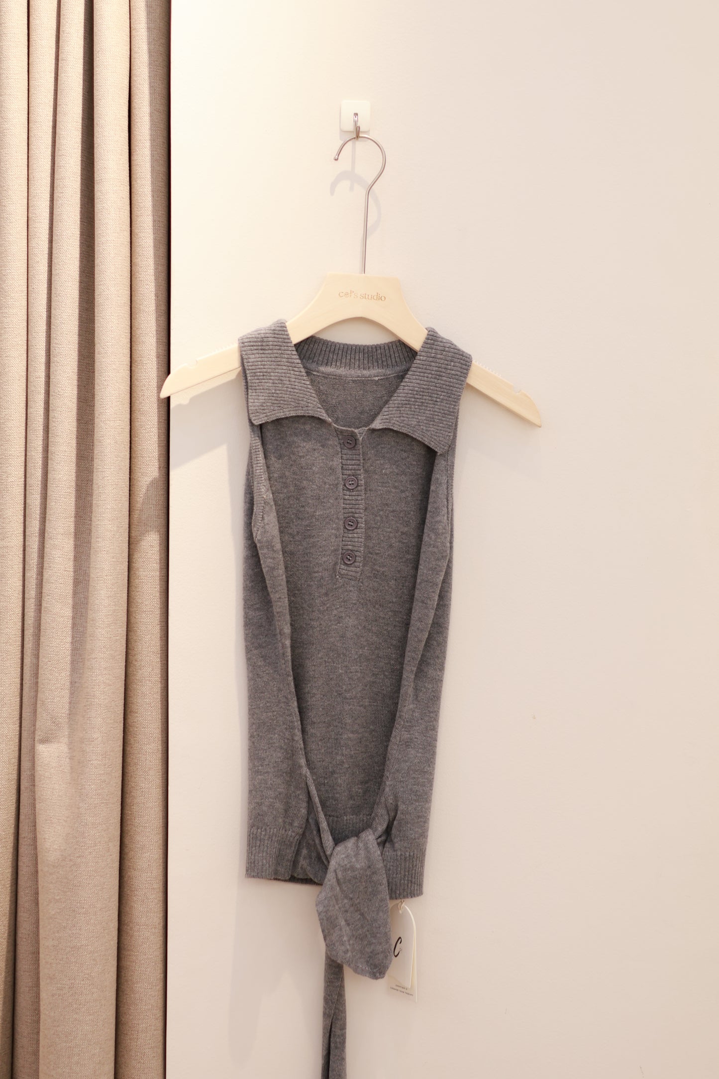 Knitted Polo Front Tied Design