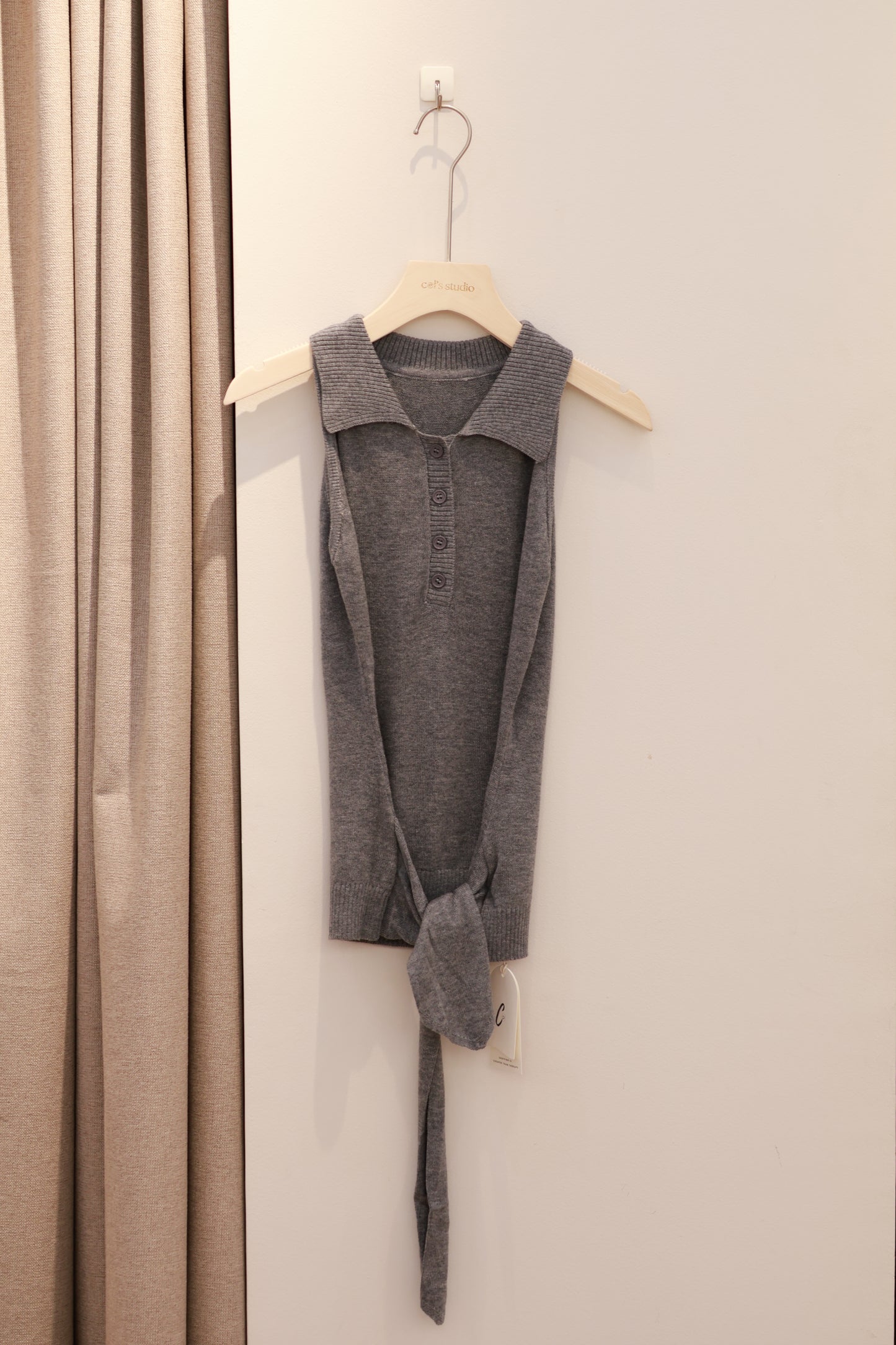 Knitted Polo Front Tied Design