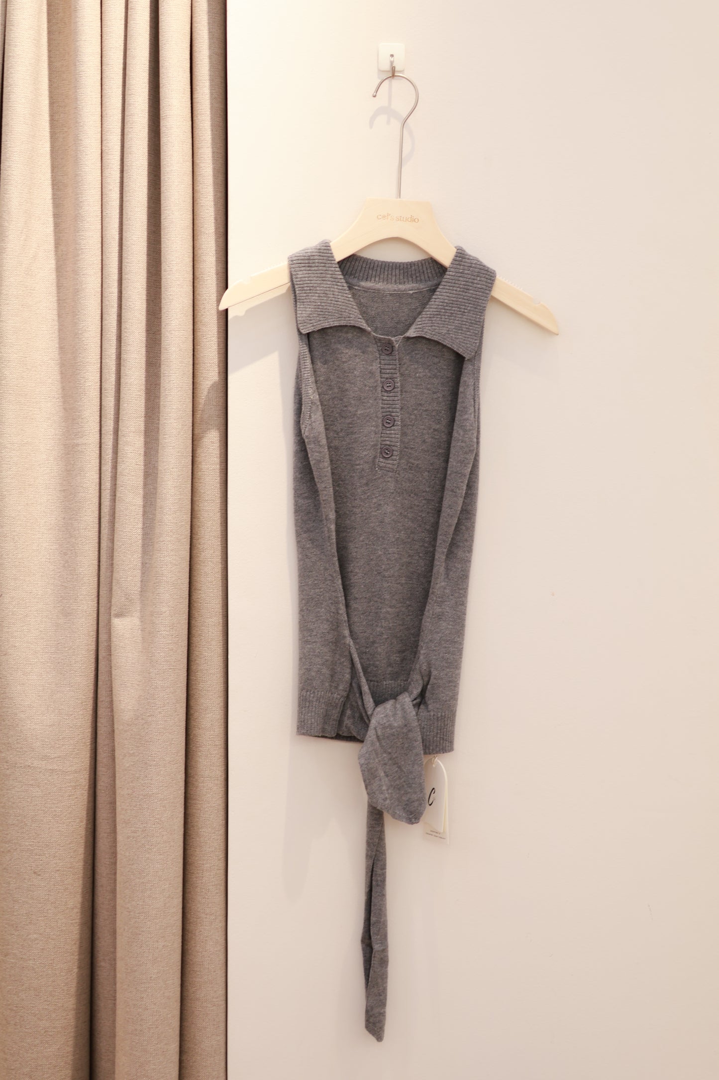 Knitted Polo Front Tied Design