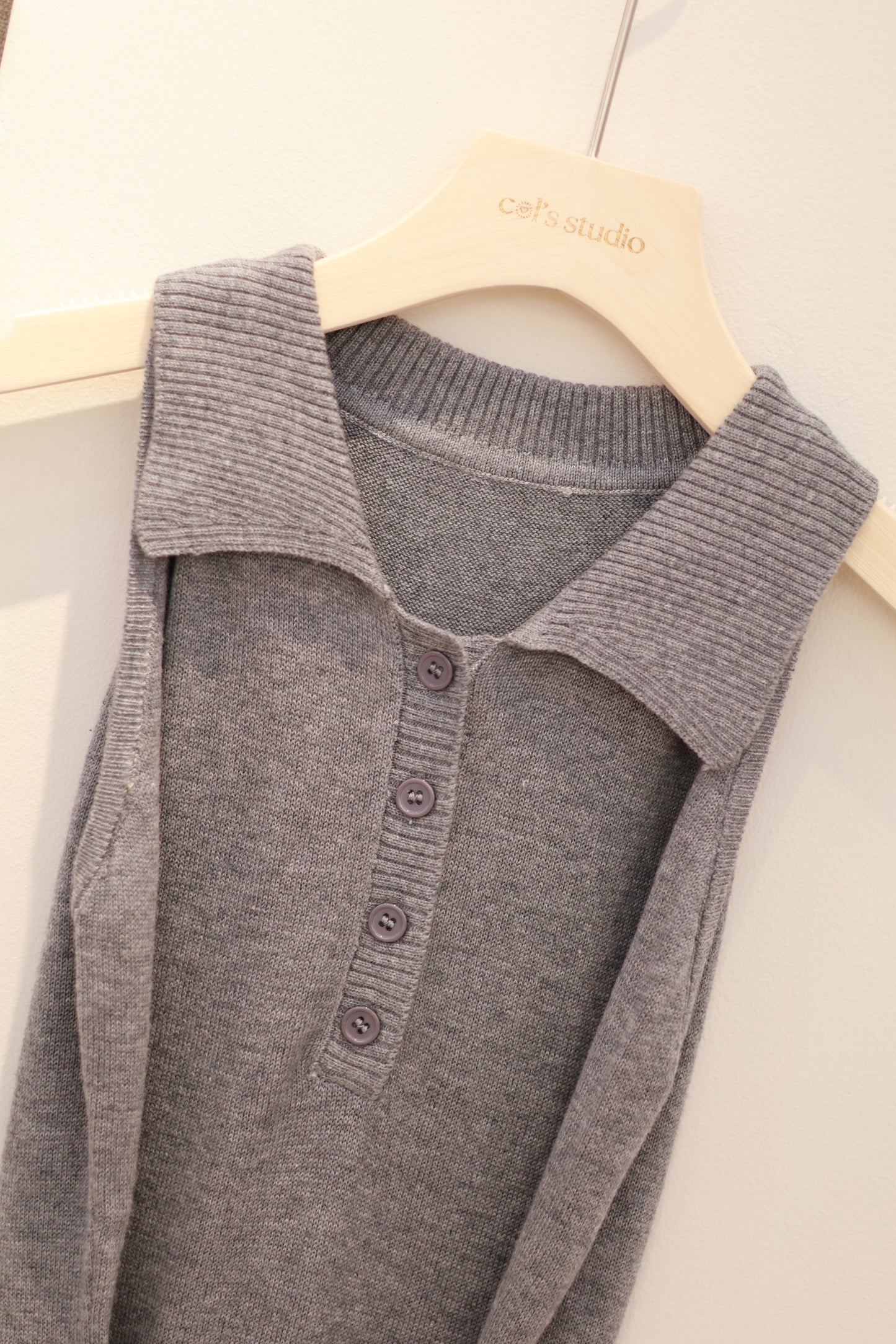 Knitted Polo Front Tied Design