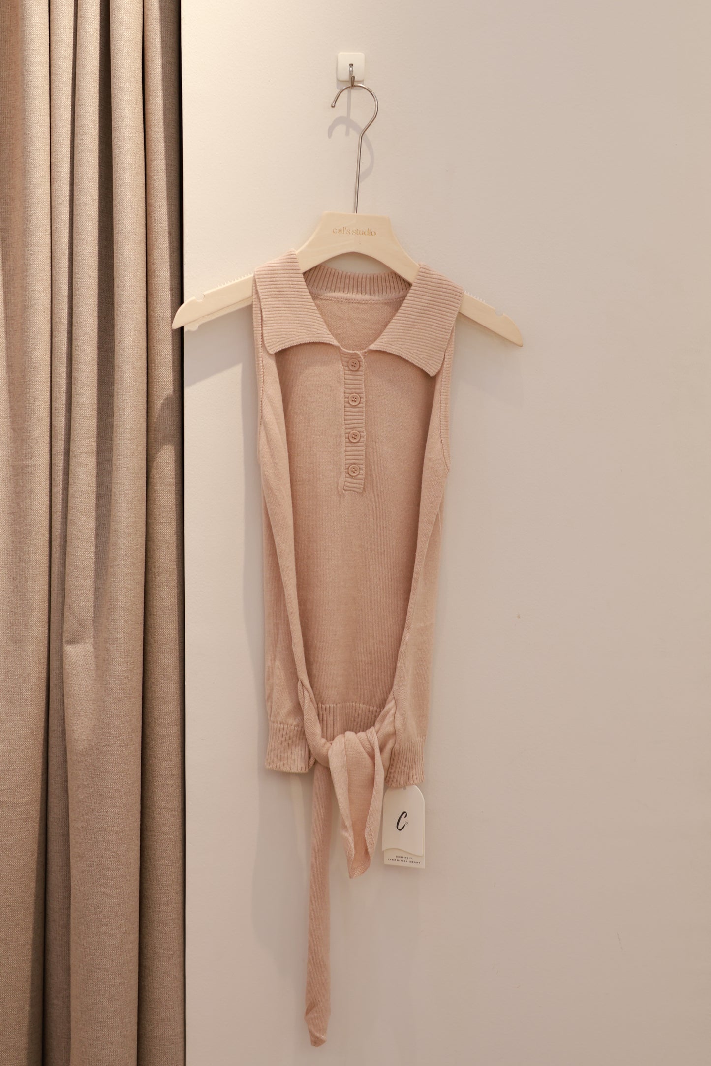 Knitted Polo Front Tied Design