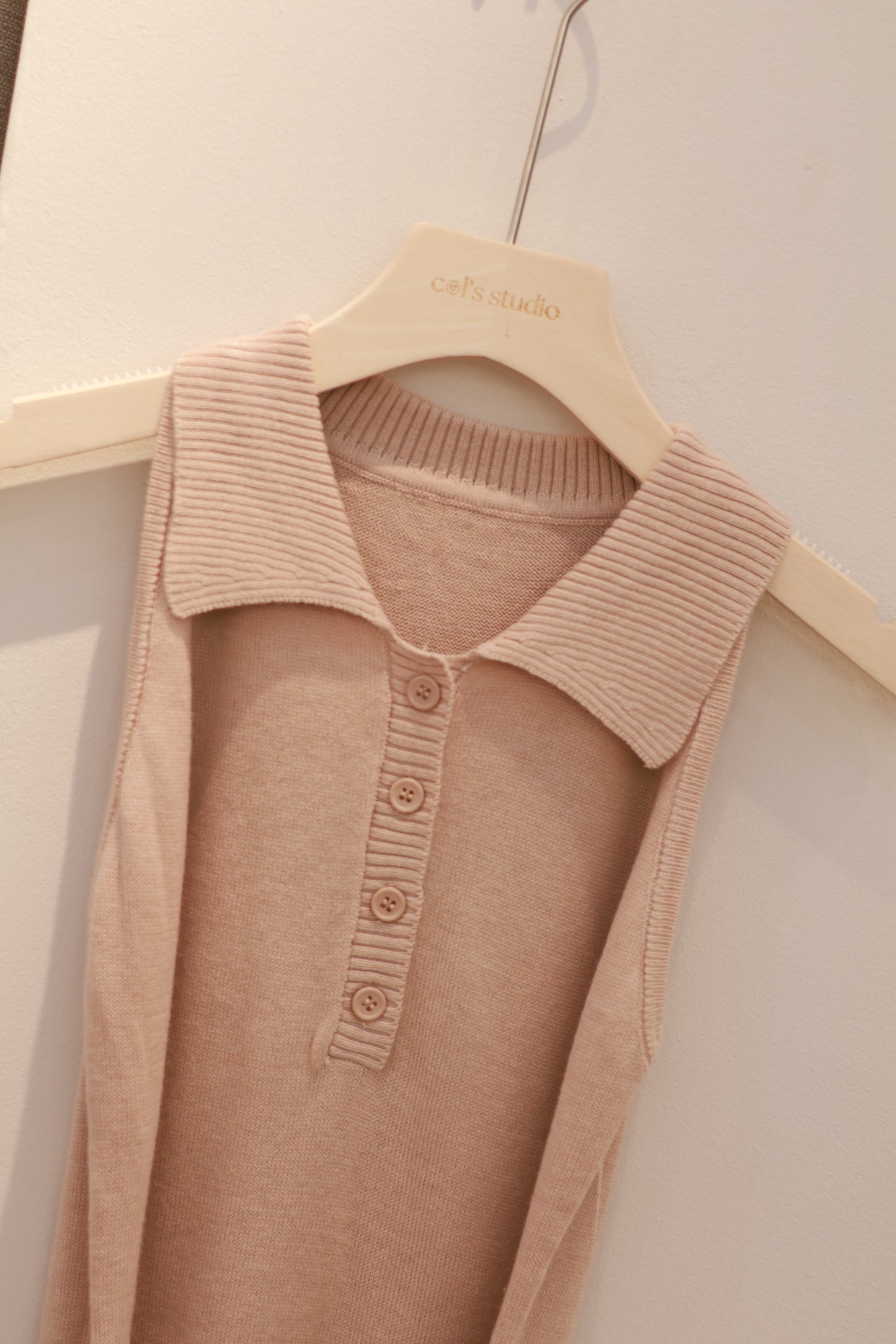 Knitted Polo Front Tied Design