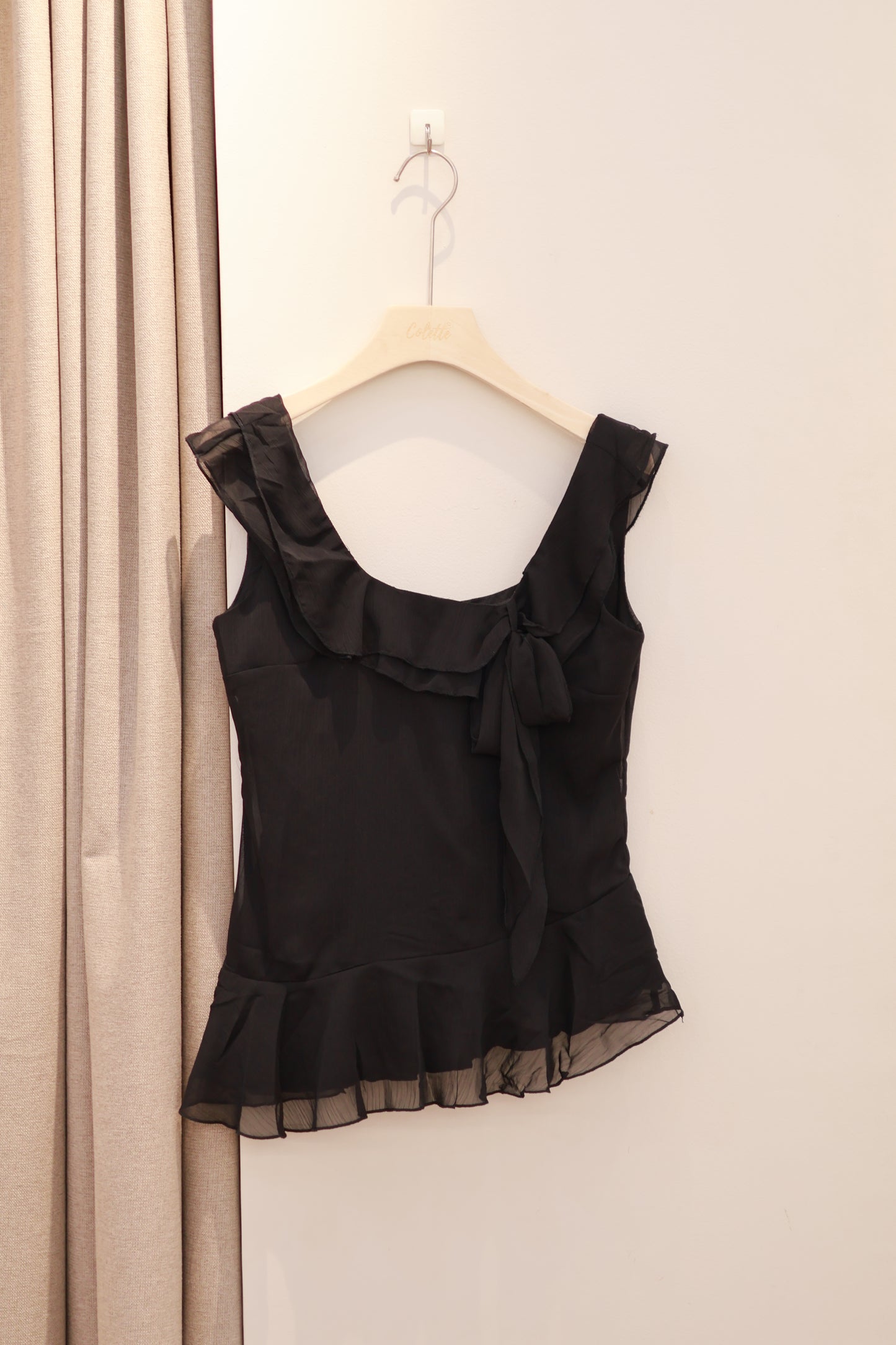 Square neck ruffled flowy top