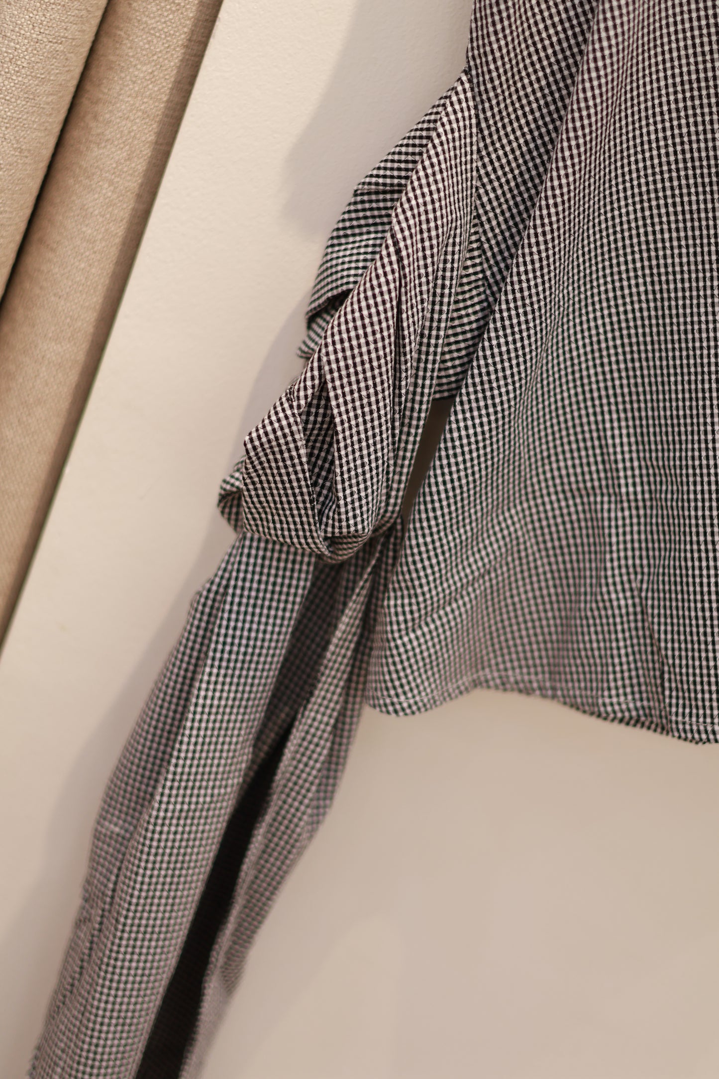Gray half shoulder side tie deisgn