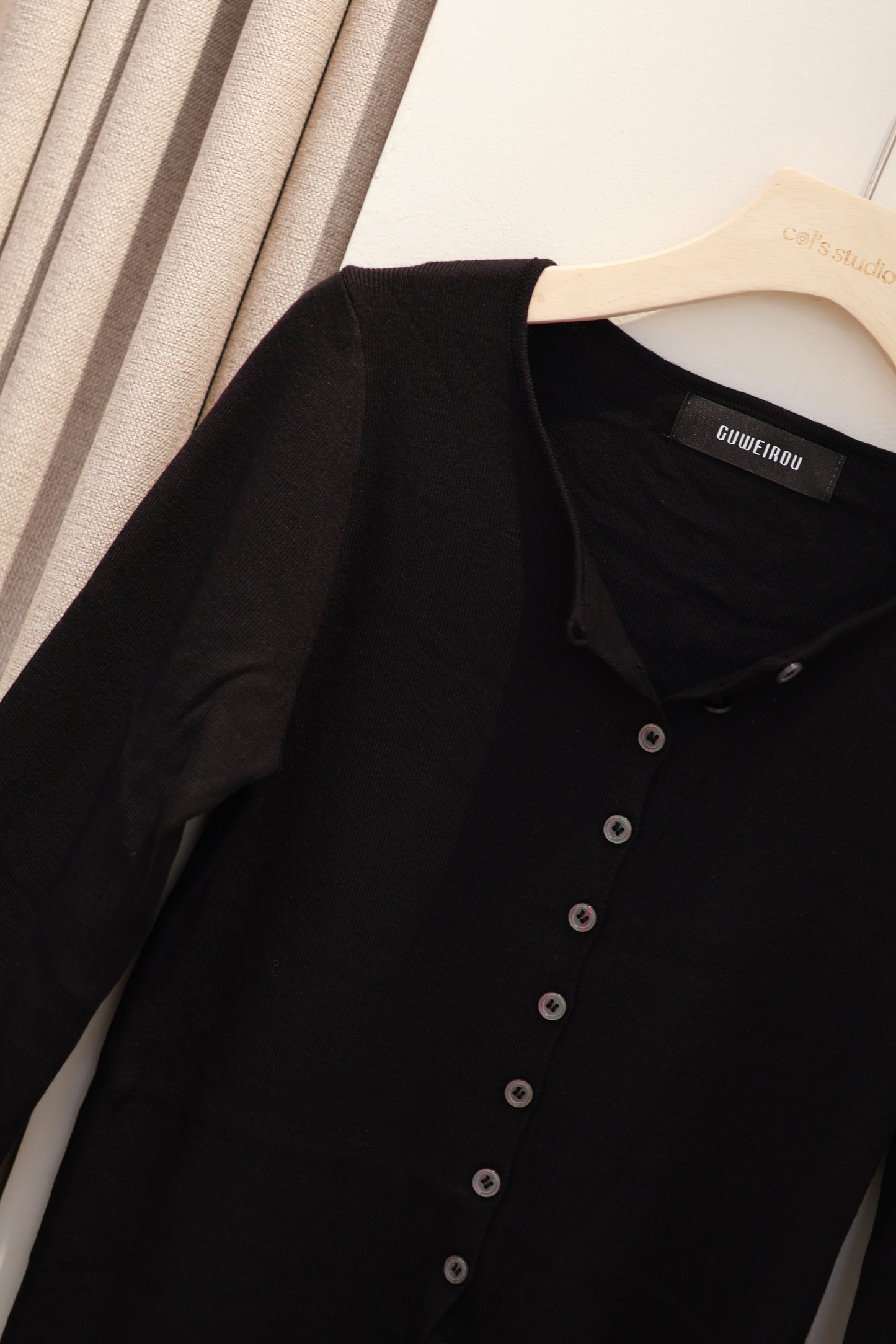 BLACK BUTTONED OUTERWEAR