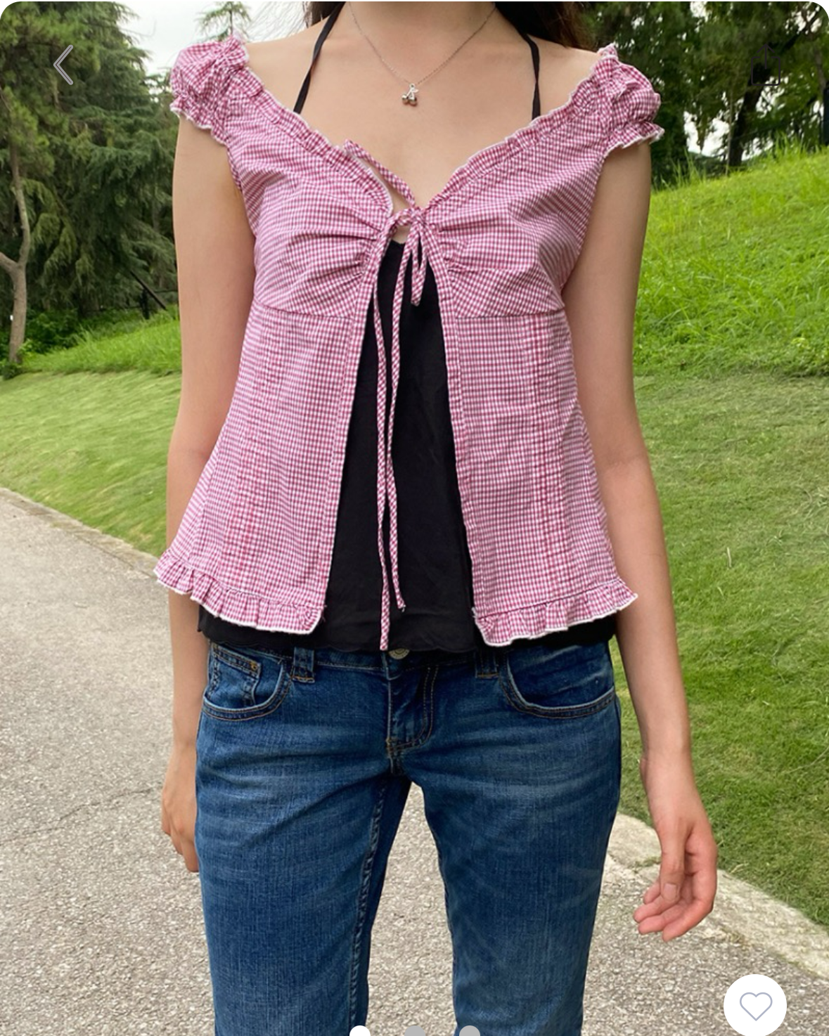 BRANDY Sarah Plaid Top
