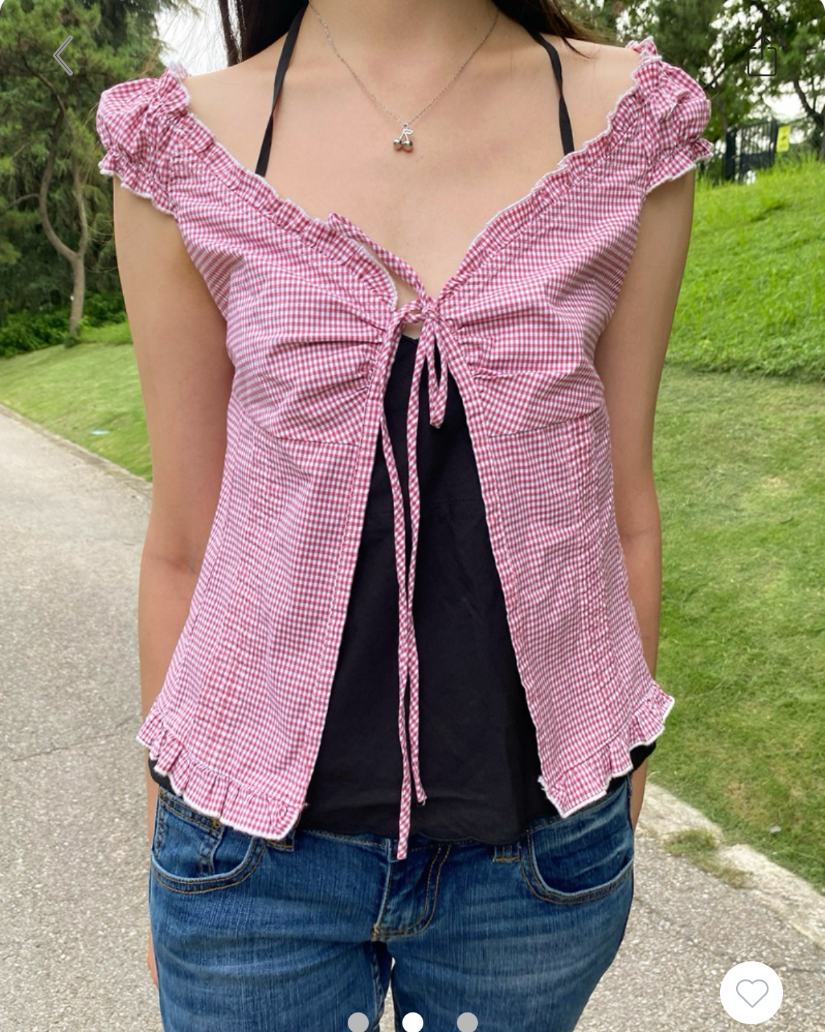 BRANDY Sarah Plaid Top