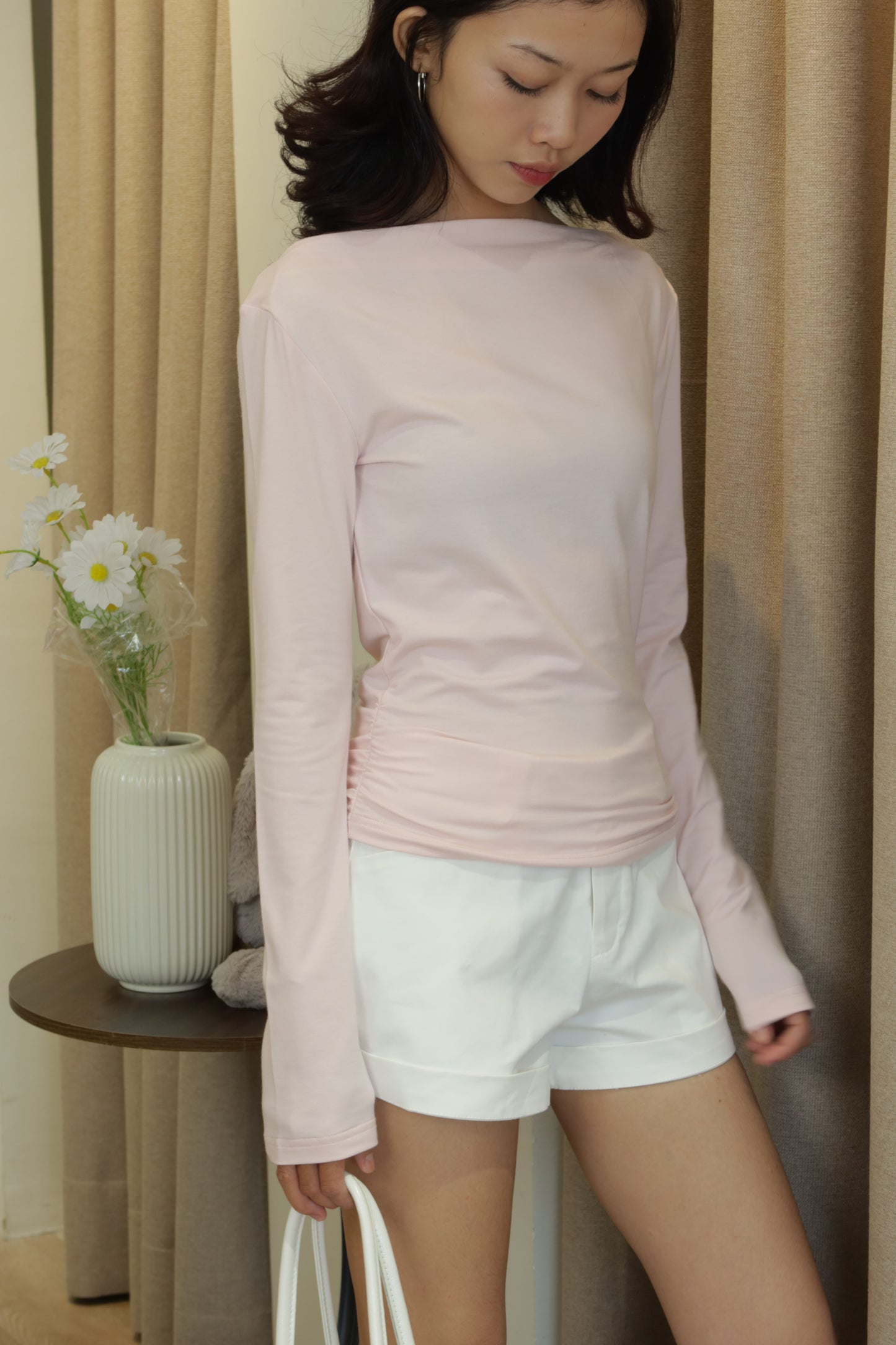 Boat neck long sleeve