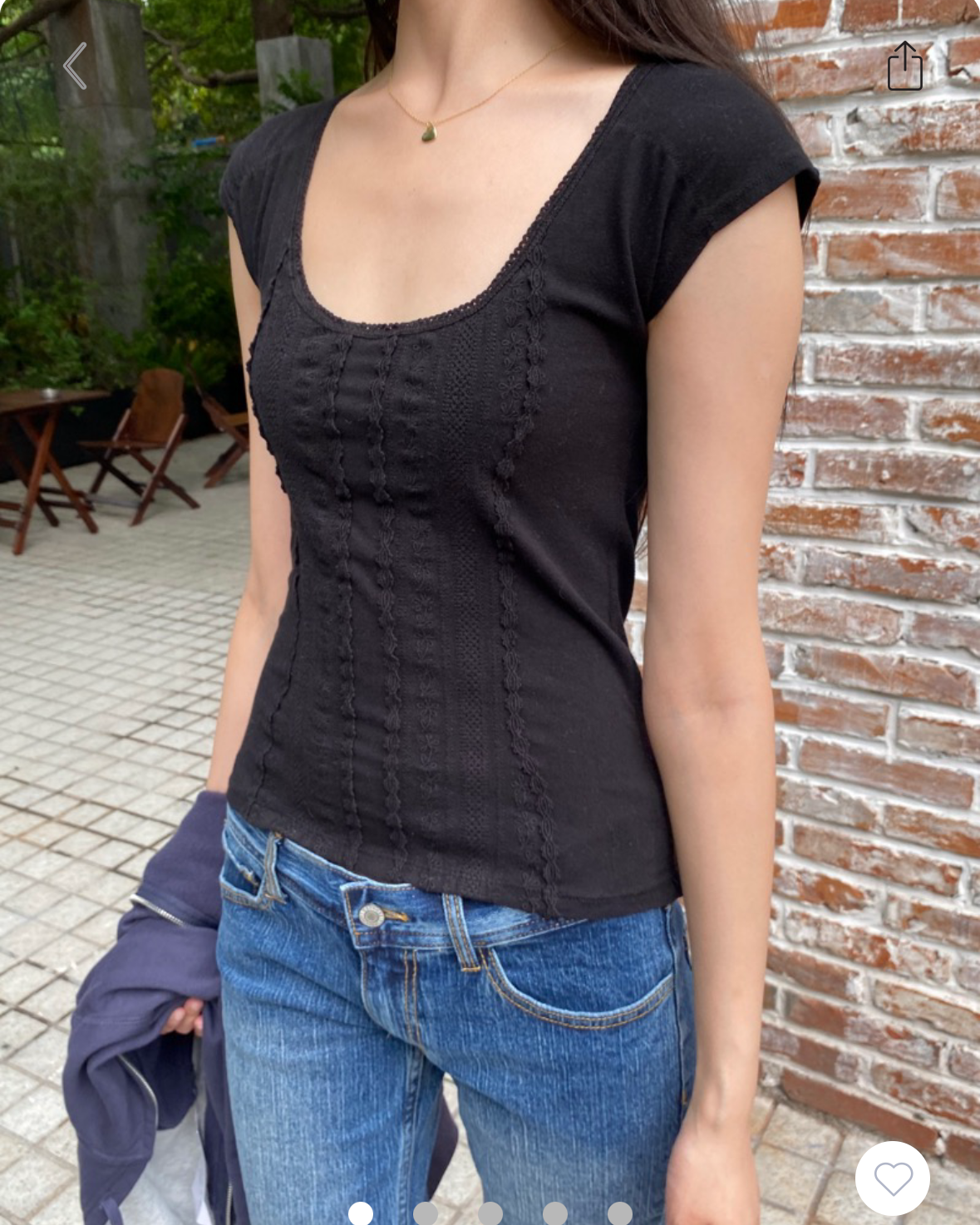 BRANDY Lesley Lace Top  -BLACK