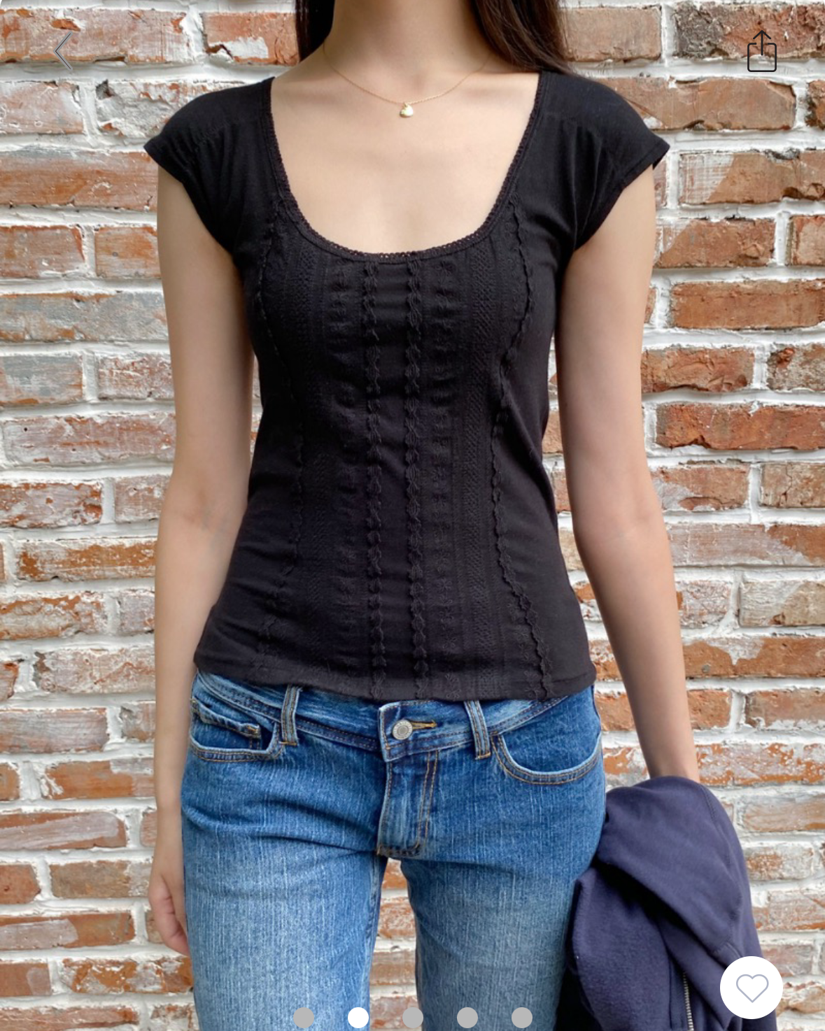 BRANDY Lesley Lace Top  -BLACK