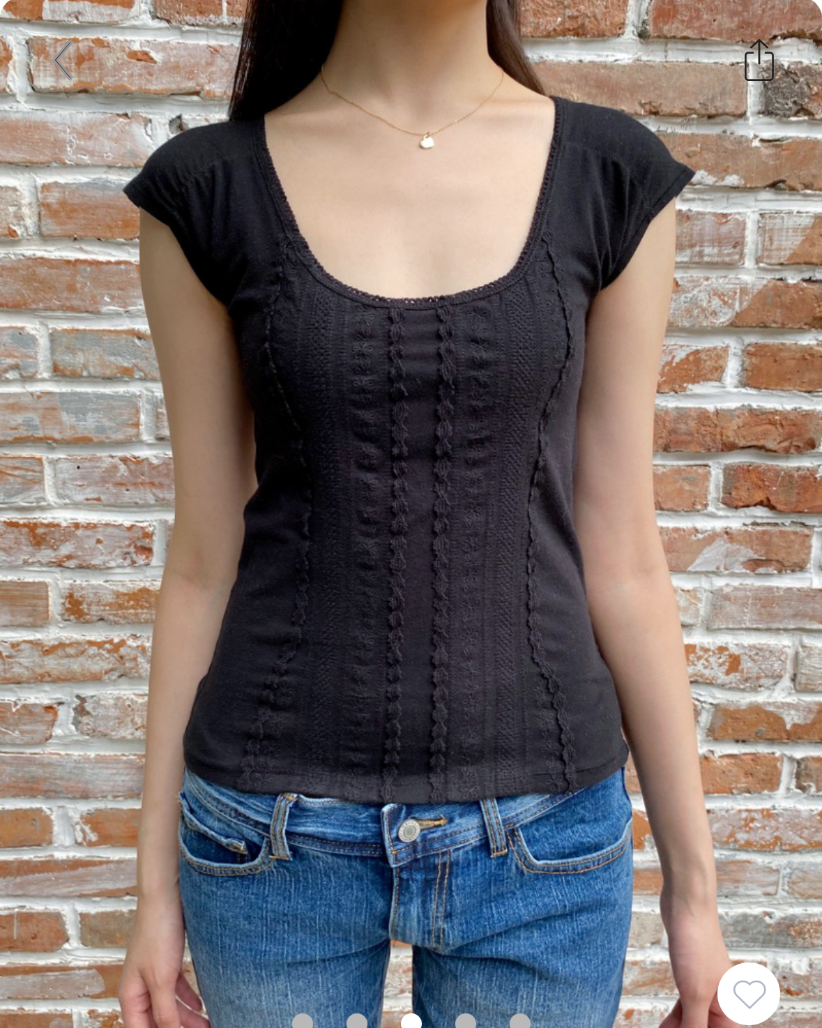 BRANDY Lesley Lace Top  -BLACK