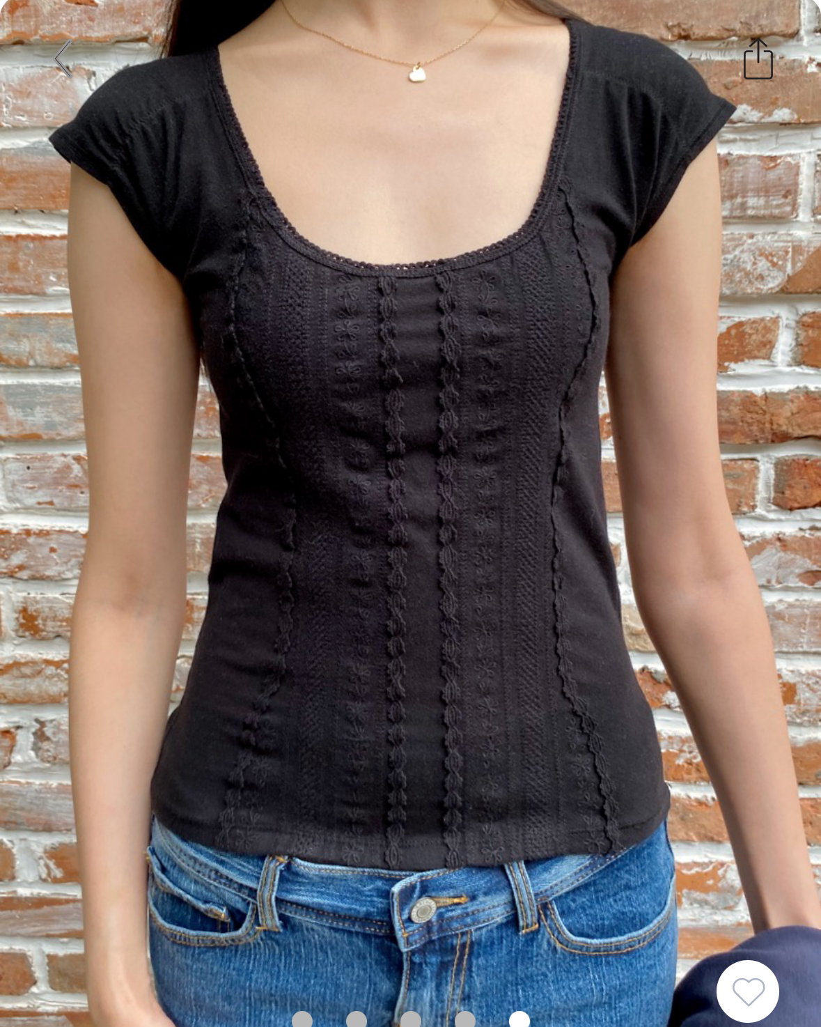 BRANDY Lesley Lace Top  -BLACK