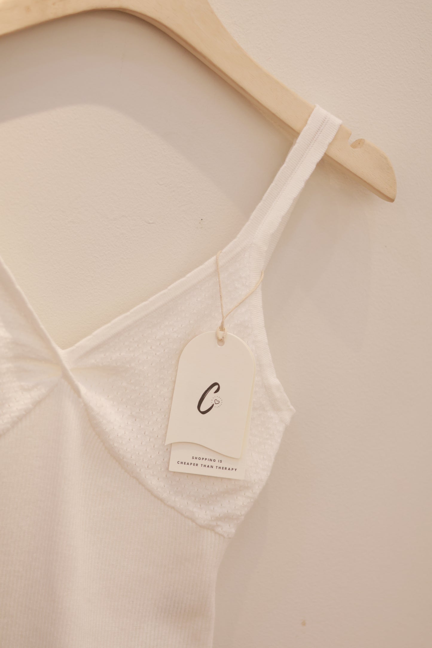 KNITTED WHITE TANK TOP